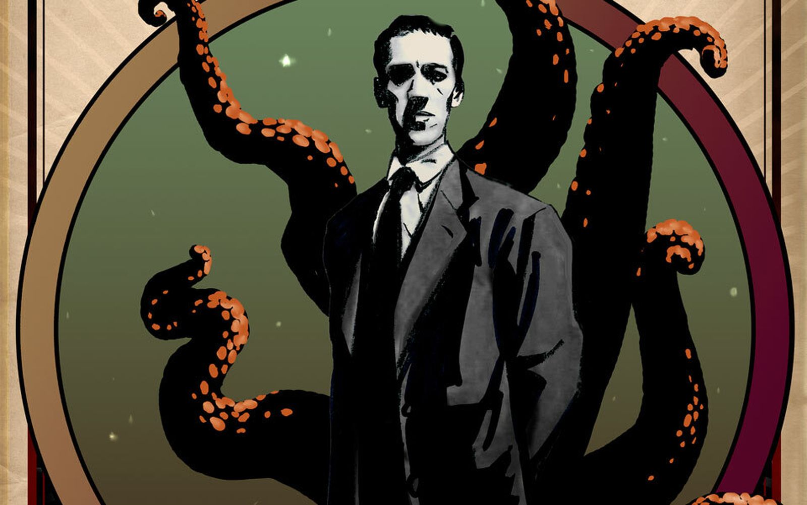 H. P. Lovecraft, en una ilustración.