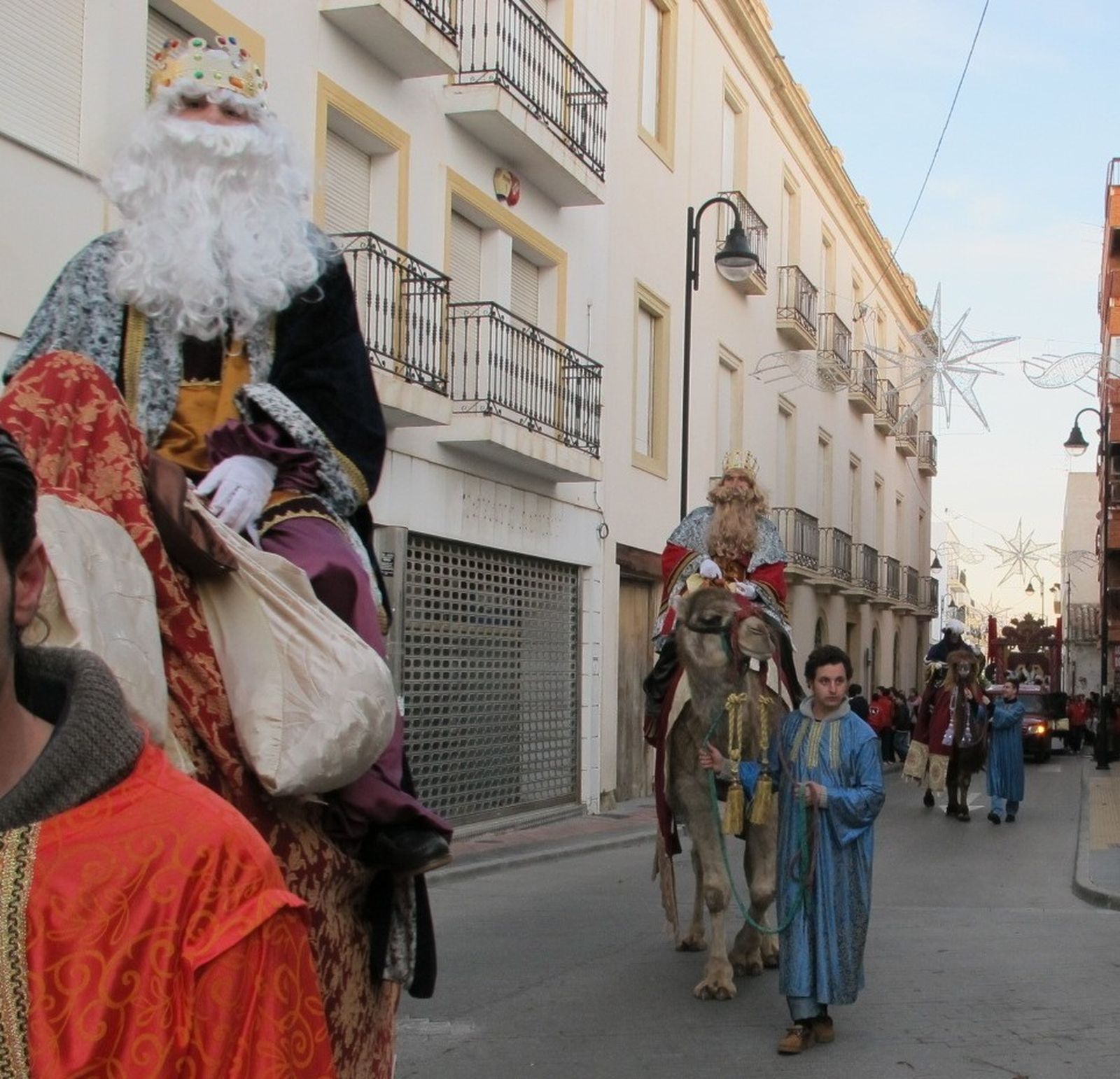 Reyes magos en camello en Vera en el año 2014.