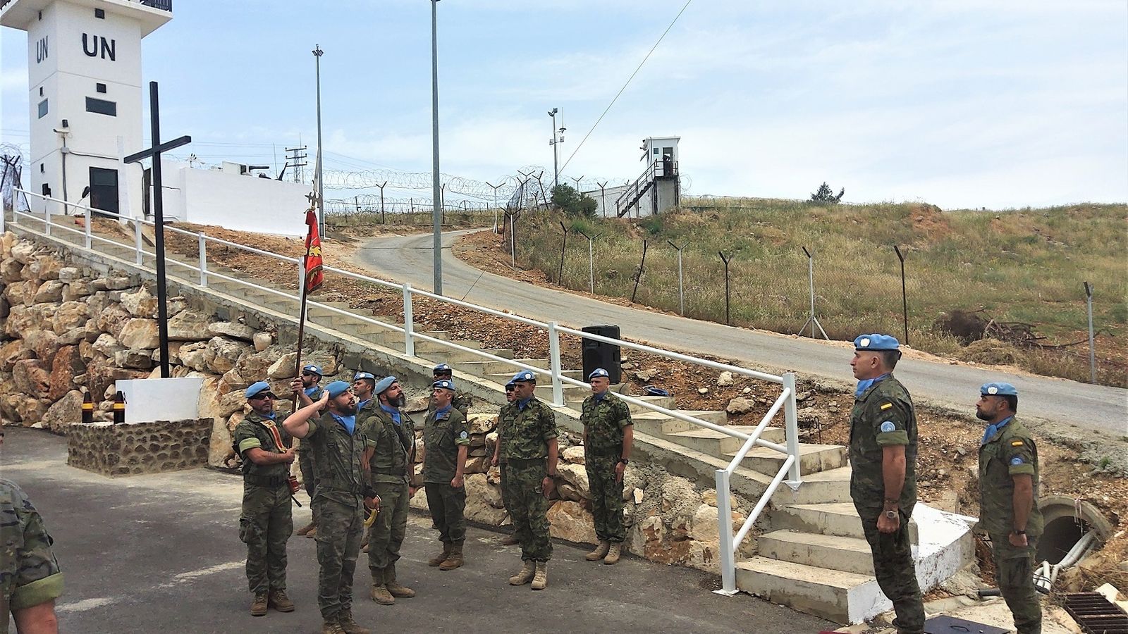 El general Marcos Llago durante una de las cuatro ceremonias de condecoraciones