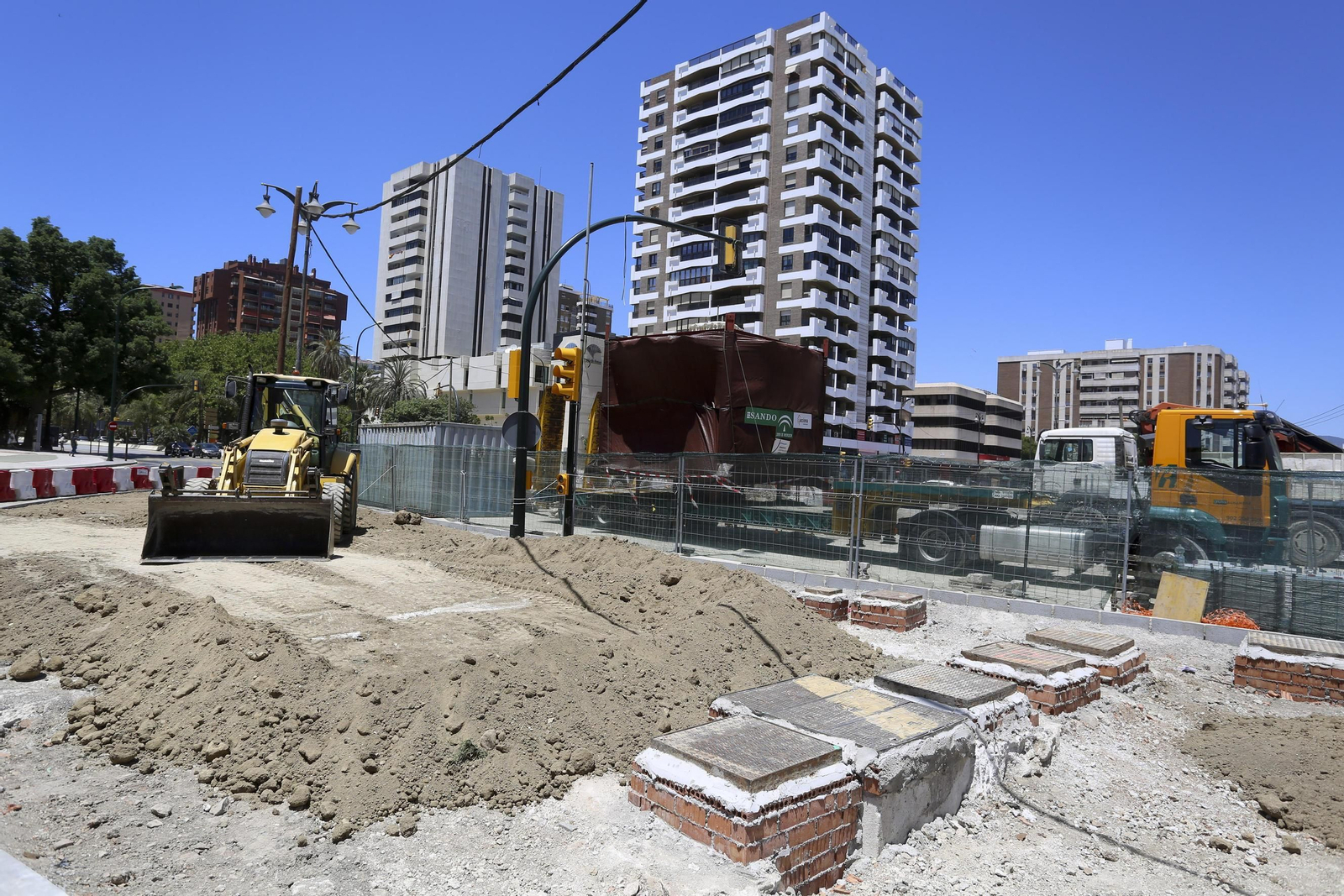 Fotos de la visita a las obras del Metro de Málaga.