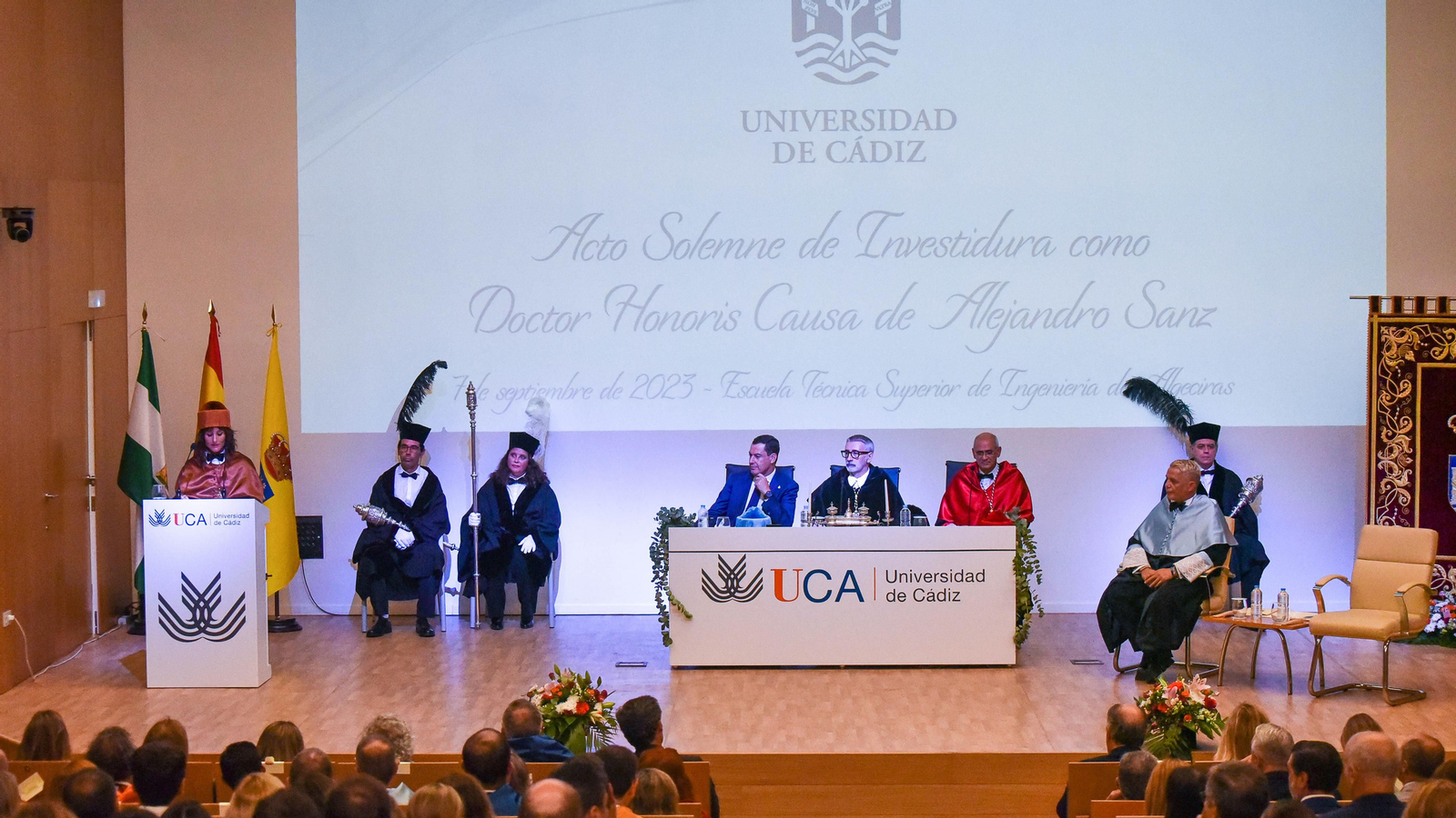 El nombramiento de Alejandro Sanz como Doctor Honoris Causa por la UCA en Algeciras