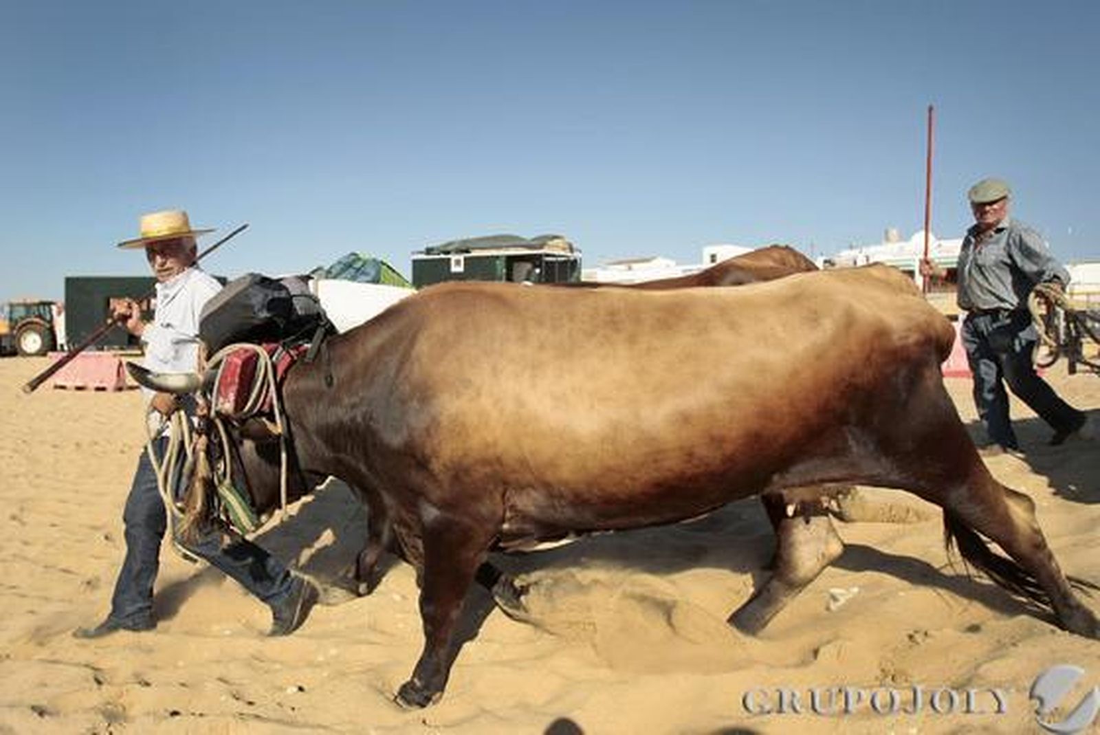 El Simpecado de la capital inicia su camino mientras las primeras hermandades gaditanas alcanzan Bajo de Guía. 

Foto: Fito Carreto