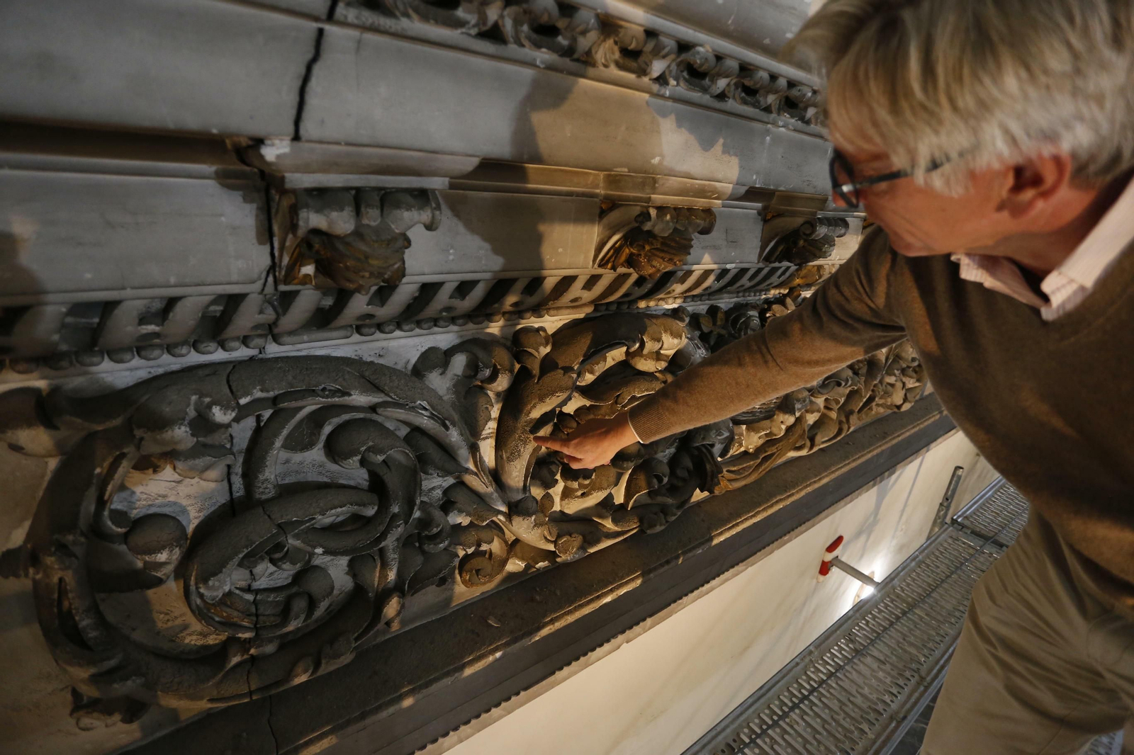 La restauración del coro alto de la parroquia de la Magdalena
