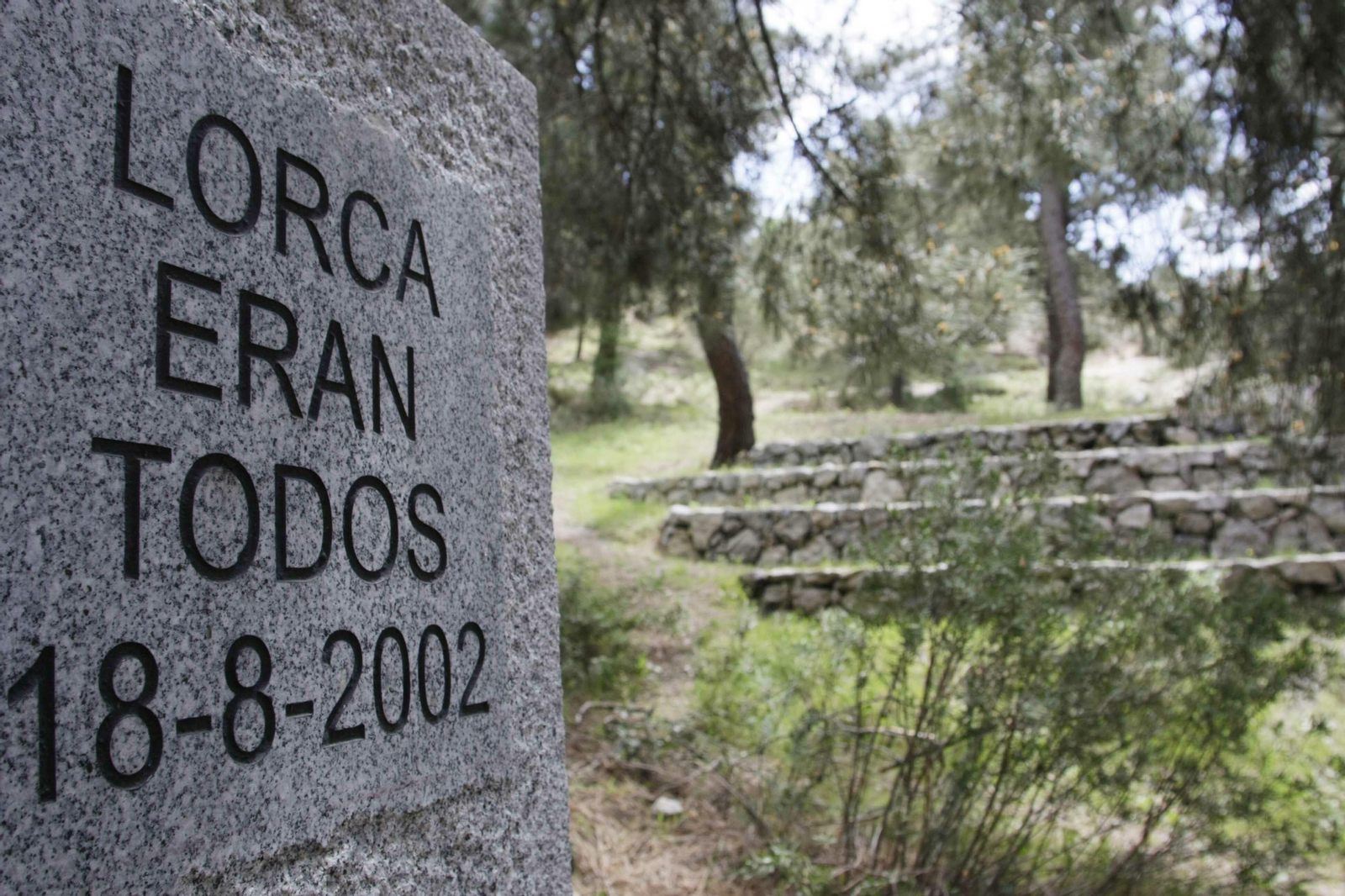 Inscripción situada en el barranco de Víznar, sitio de Memoria Histórica
