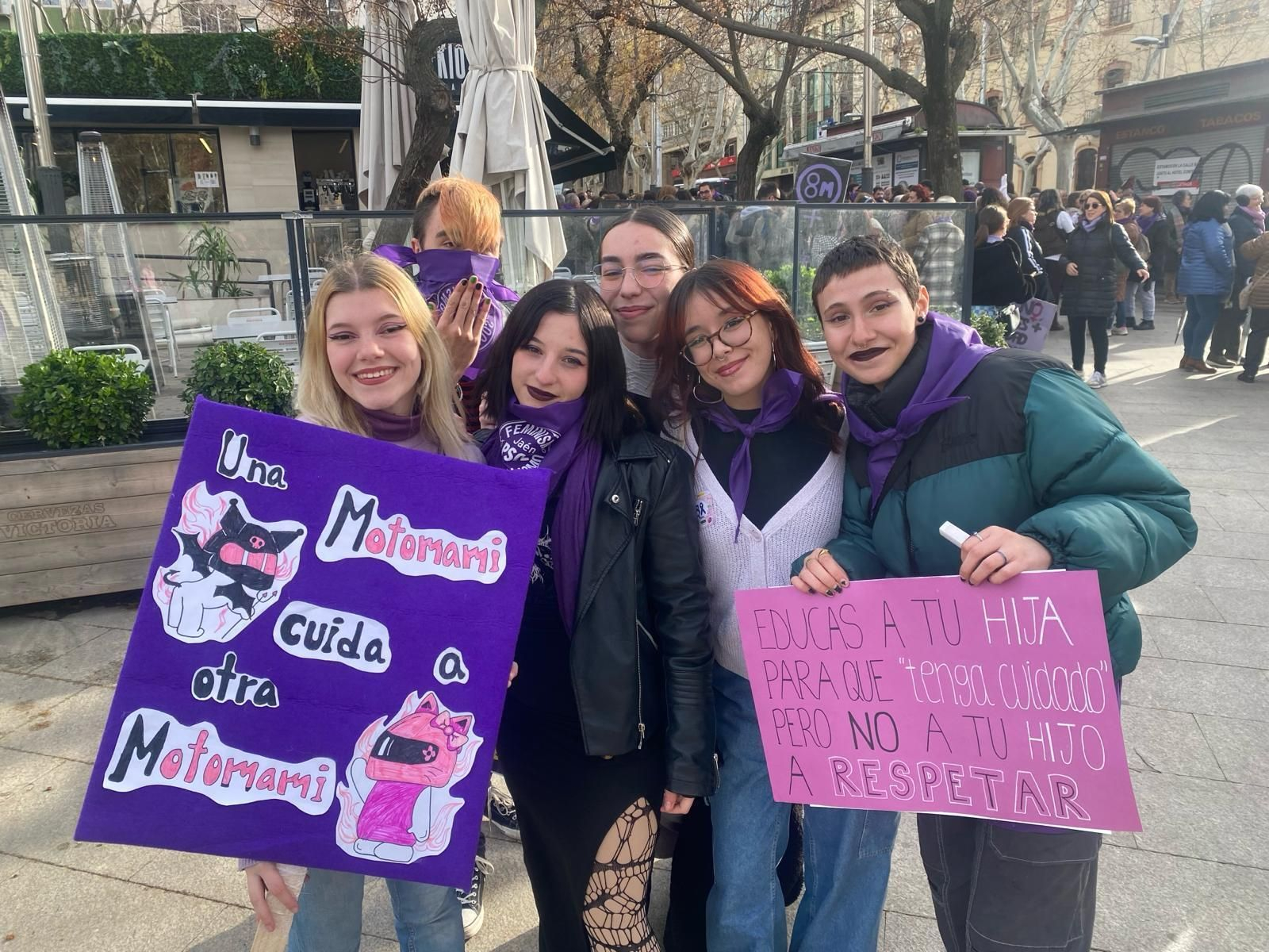 Manifestación del Día Internacional de la Mujer en Jaén.