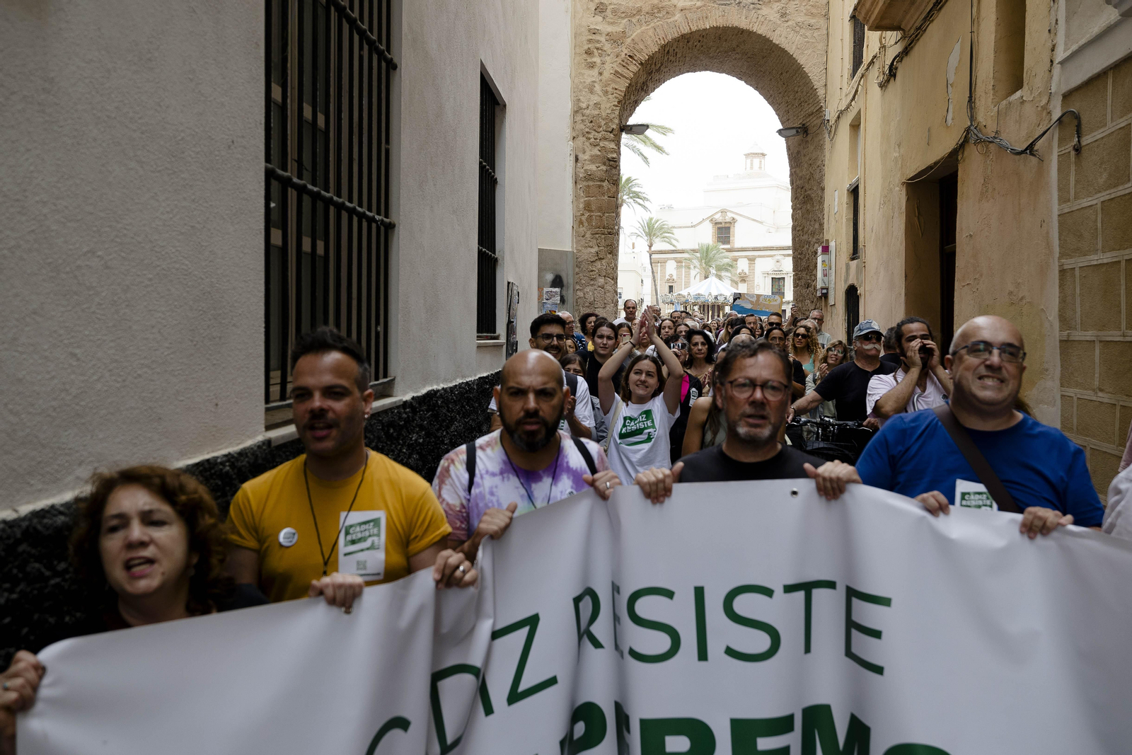 Imágenes de la concentración de la nueva plataforma Cádiz Resiste contra la turistificación