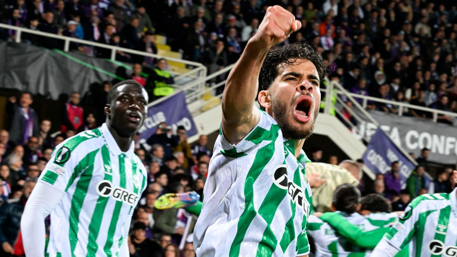 Abde celebra su gol en el Artemio Franchi.