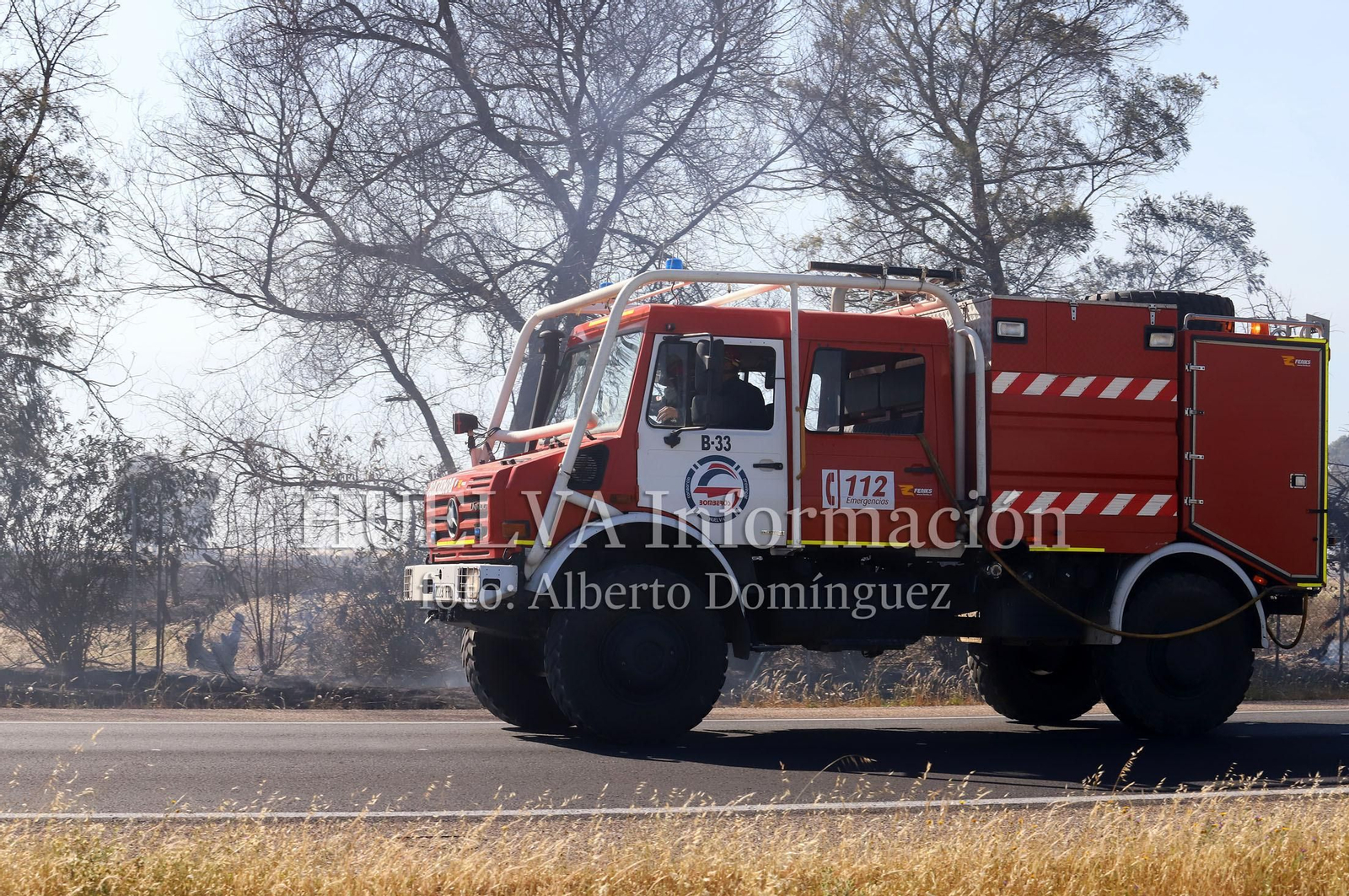 Imágenes del incendio en Doñana