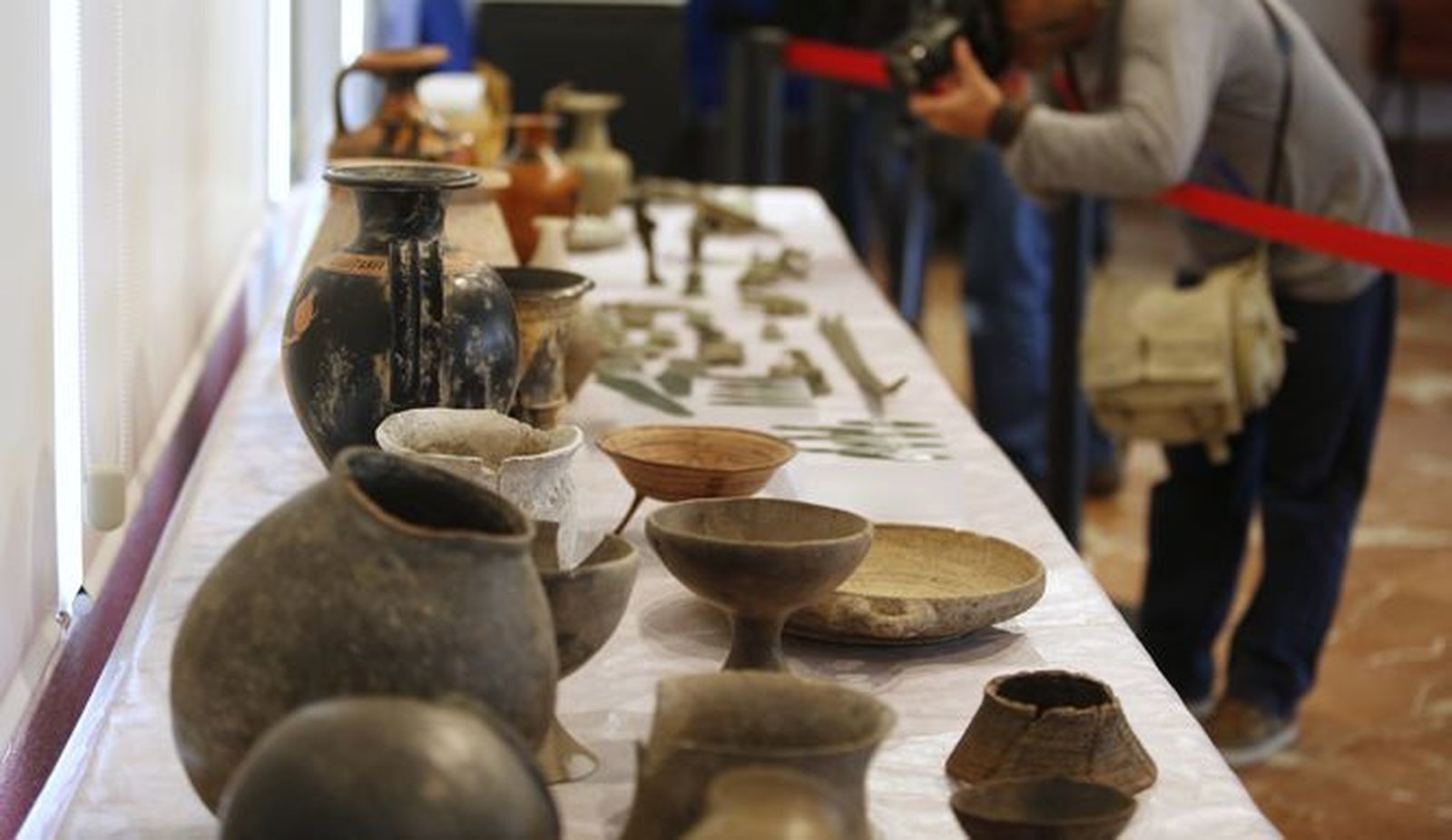 Piezas incautadas en un expolio arqueológico