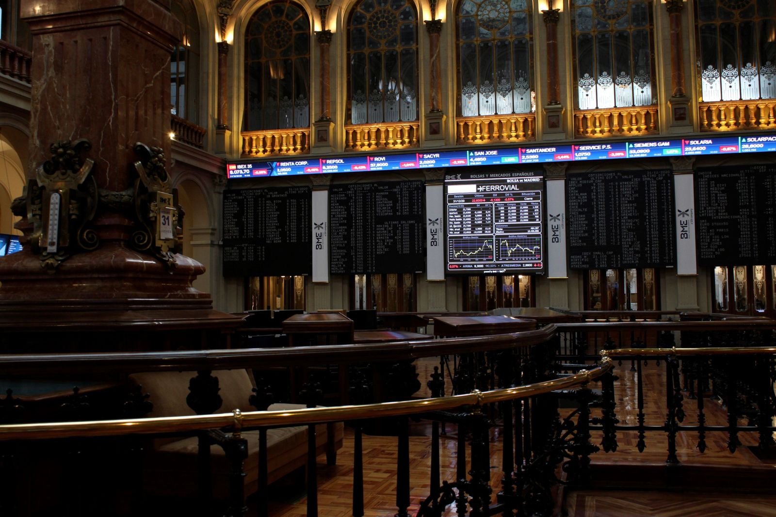 Sesión de la bolsa de Madrid del pasado 31 de diciembre.