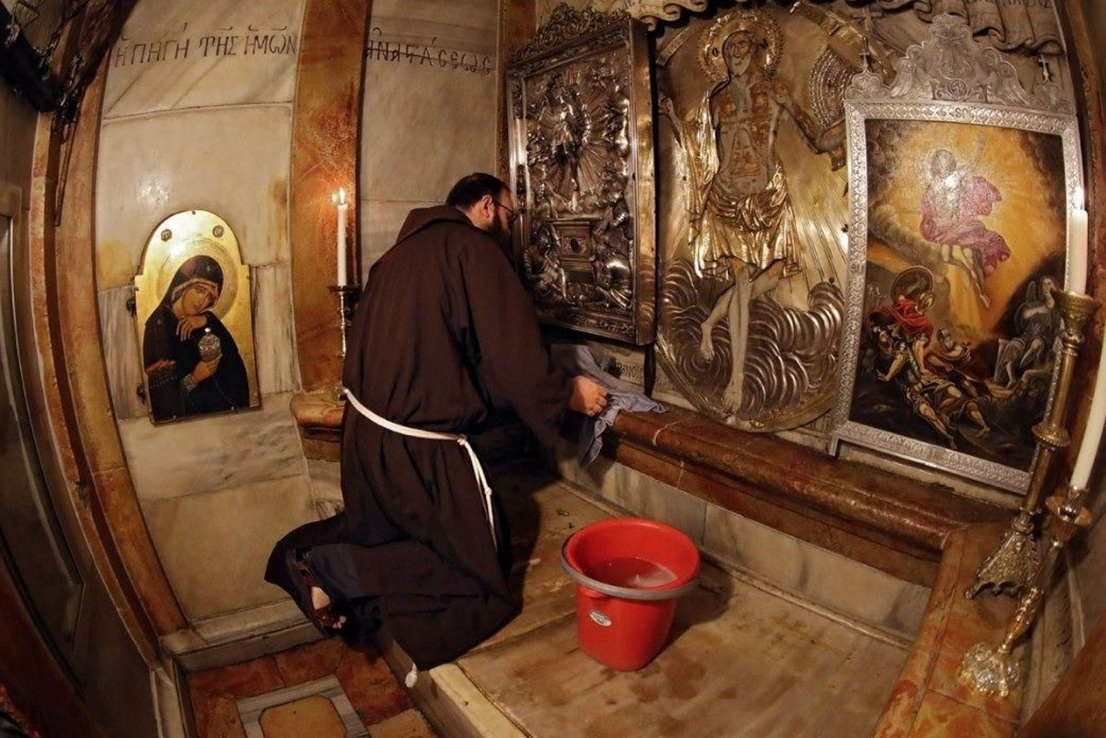 Lugar donde nació Jesús en Belén.