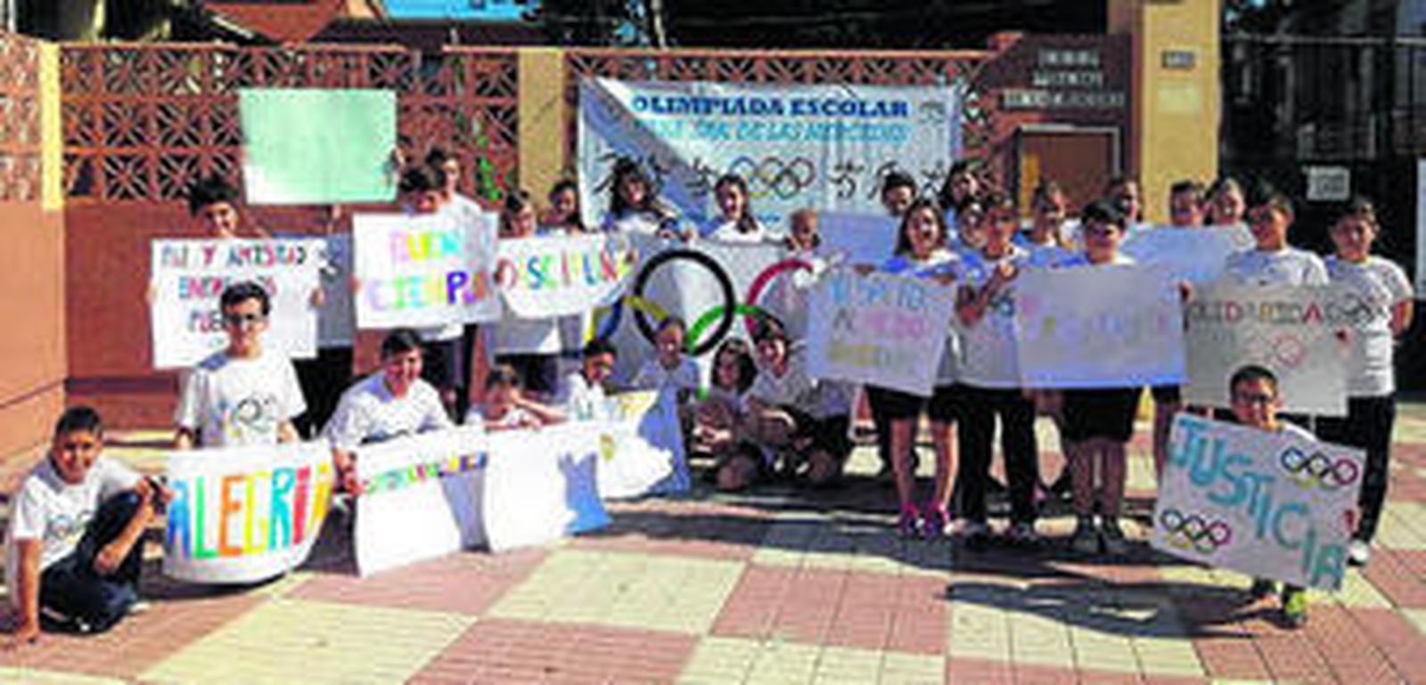 Alumnos del colegio Nuestra Señora de las Mercedes.