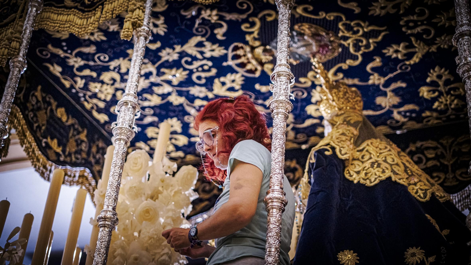 Las imágenes de los preparativos de la Semana Santa de San Fernando