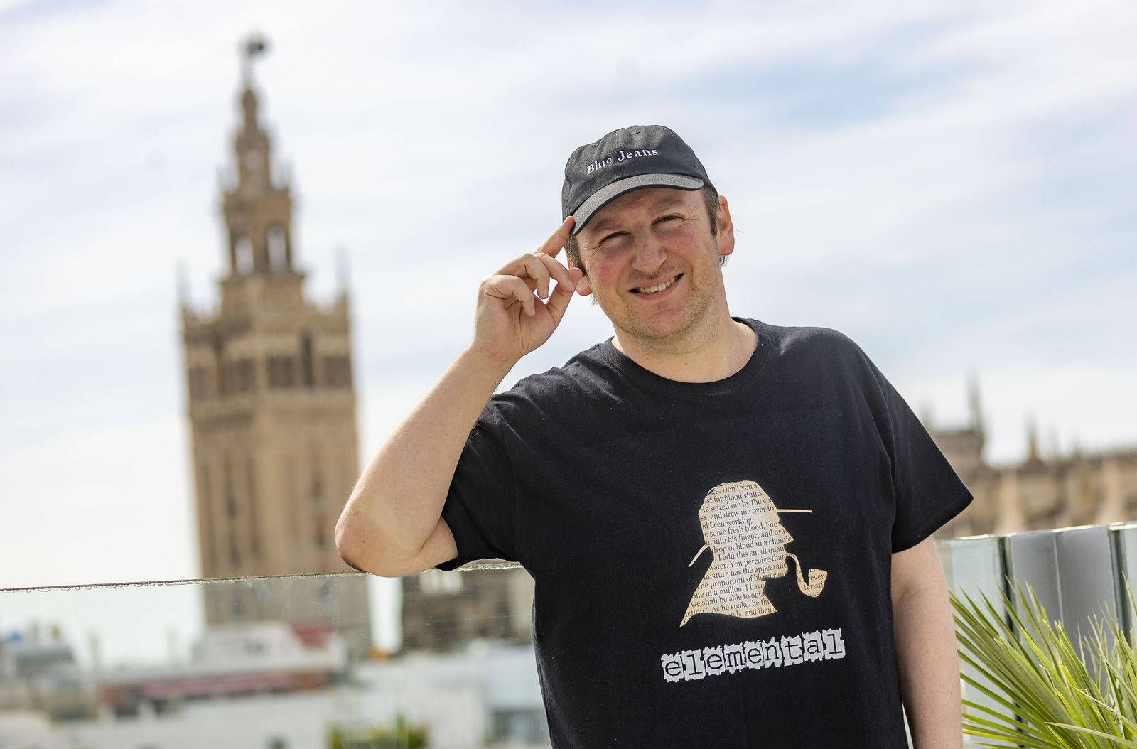 Blue Jeans, el miércoles pasado en el Hotel Inglaterra de Sevilla, en la presentación de ‘Los crímenes de Chopin’.