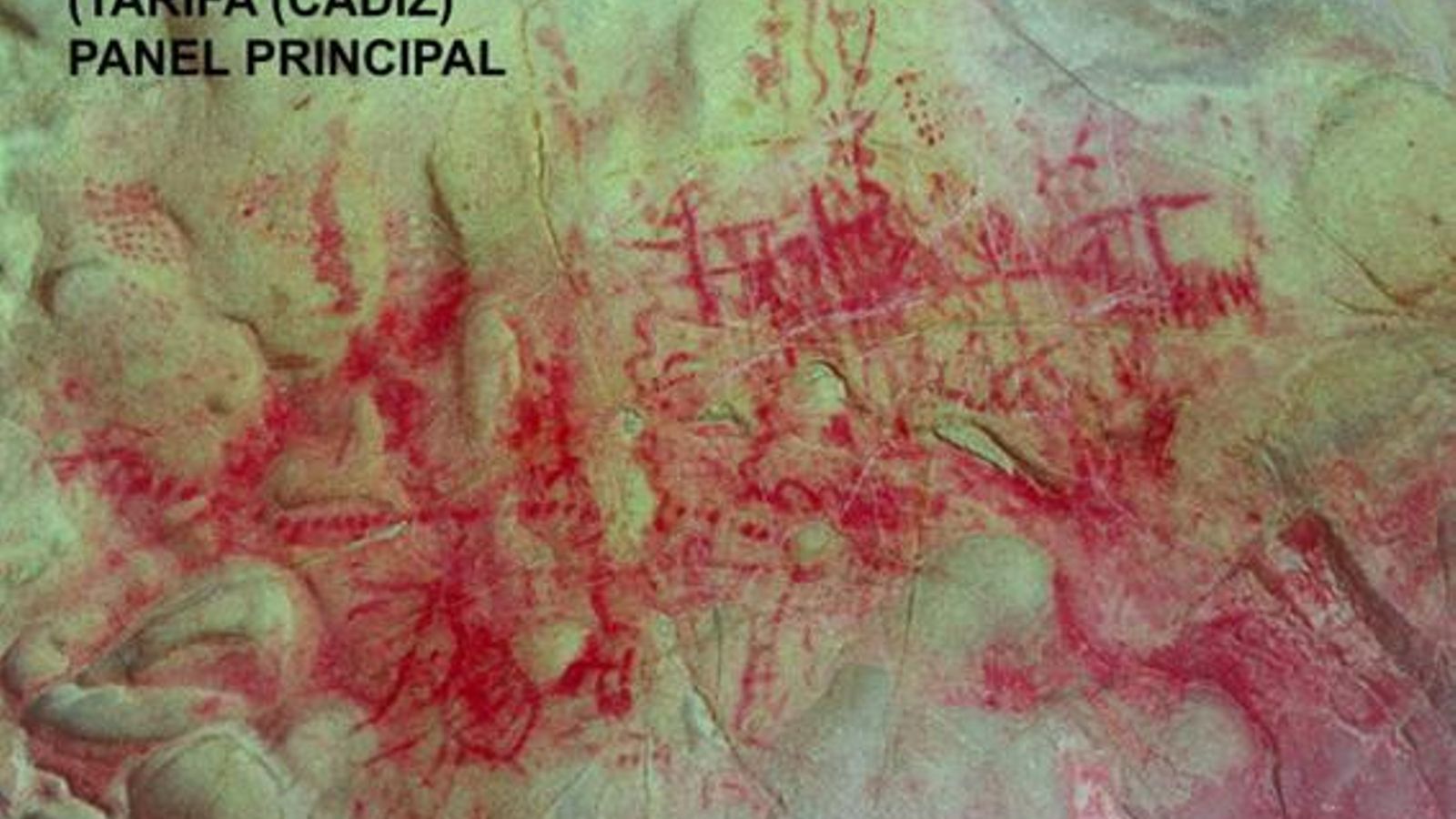 Lámina 4, Panel general con diferentes motivos, Cueva de Atlanterra.