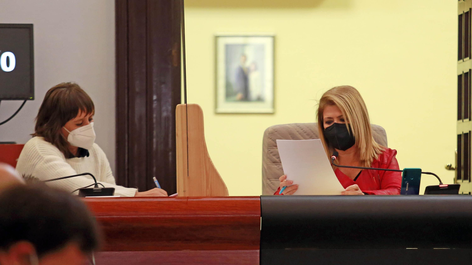 La alcaldesa, Mamen Sánchez, presidiendo el pasado pleno.