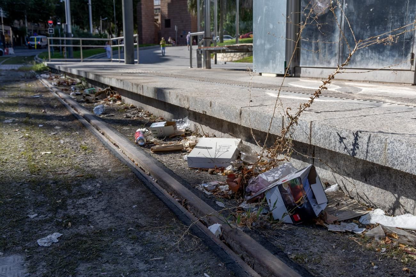 Así se encuentra el trazado del tranvía de Jaén