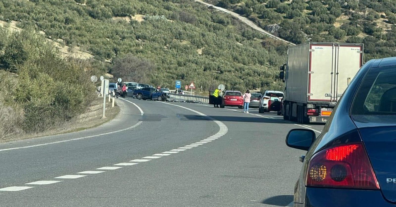 Accidente en la A-318 en Zuheros.