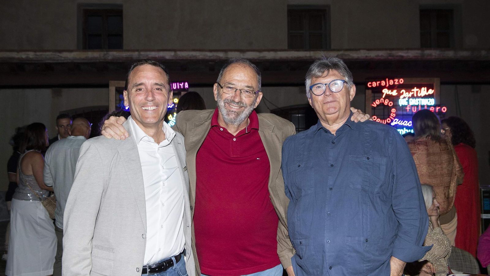 David Doña, Fernando Santiago y Ramón Pérez Fuentes, durante la celebración de la Velada de la Prensa.