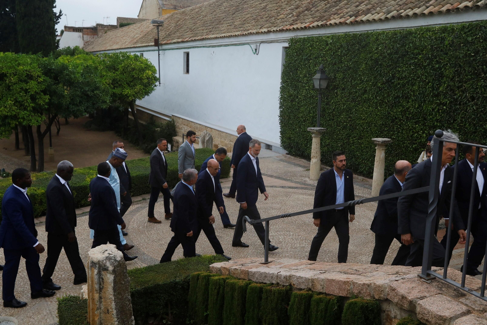 Los reyes Felipe VI y Abdalá II, en el Alcázar de los Reyes Cristianos de Córdoba