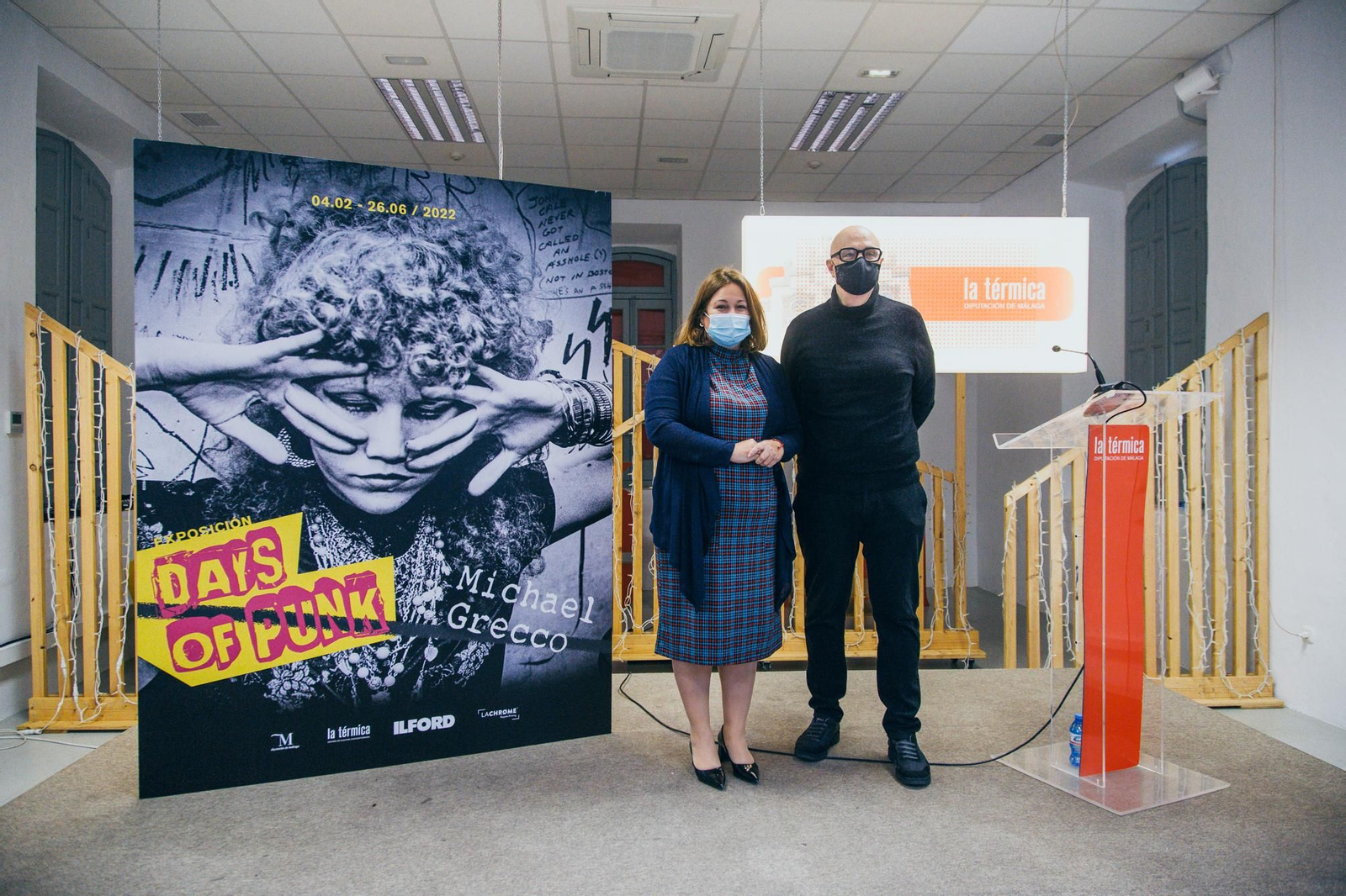Natacha Rivas y Salomón Castiel en la presentación de la programación de La Térmica.