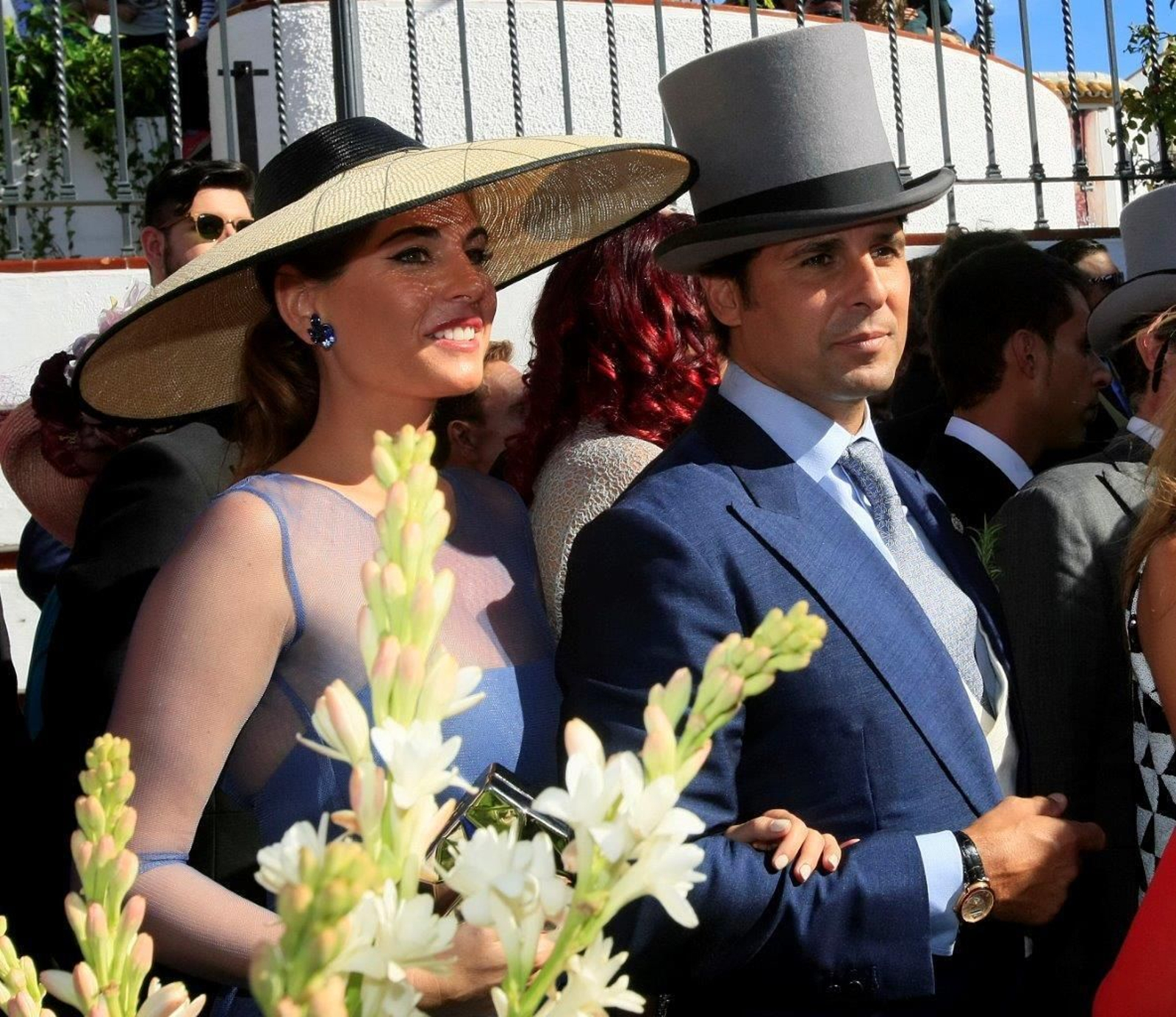 Fran Rivera, el hermano del novio, y Lourdes Montes en la celebración