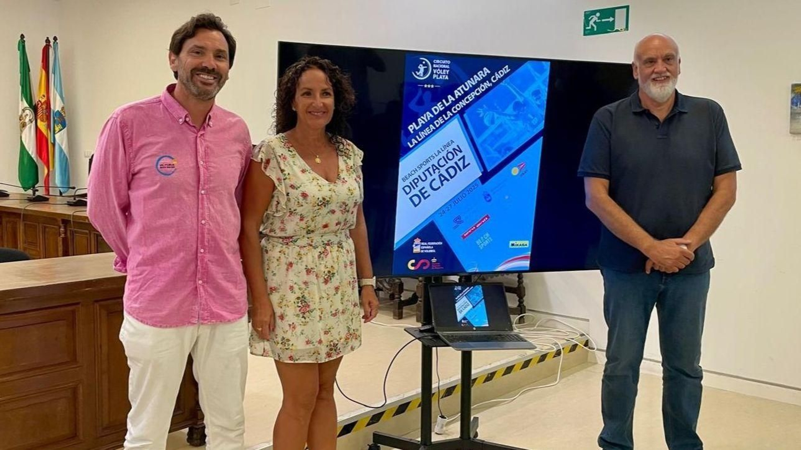 Presentación del torneo de vóley playa de La Línea.