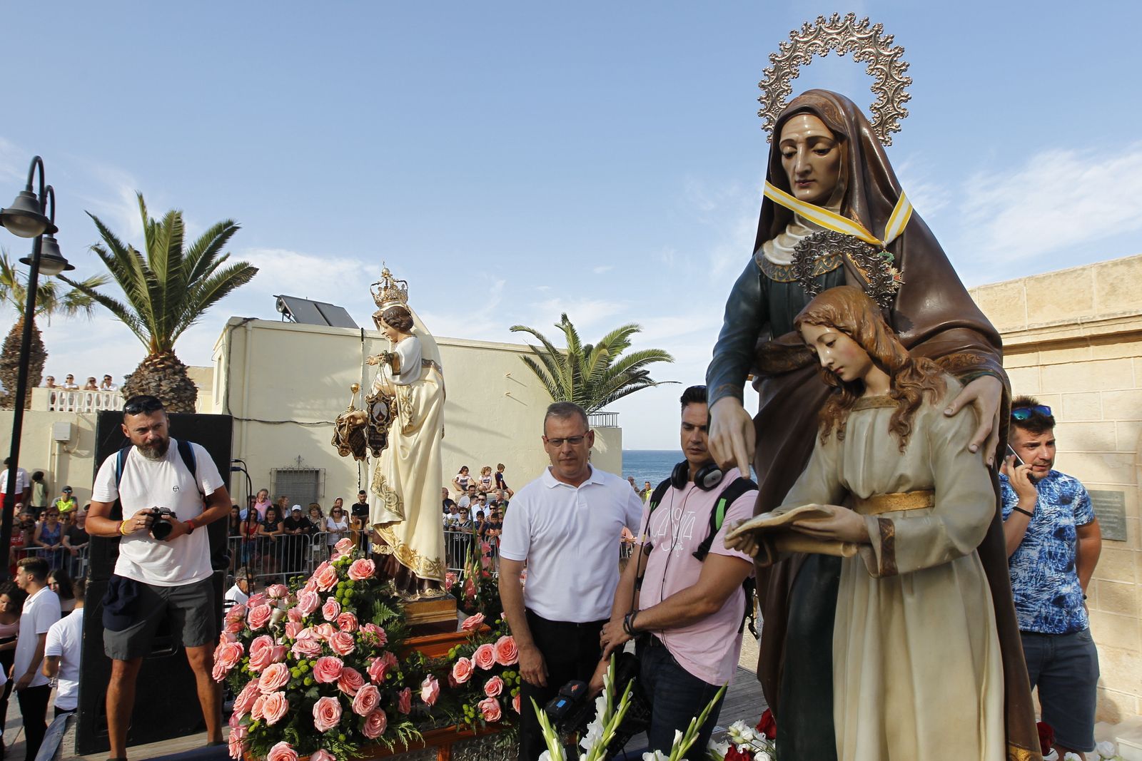 Fotogalería cucaña y procesión Fiestas Santa Ana Roquetas de Mar