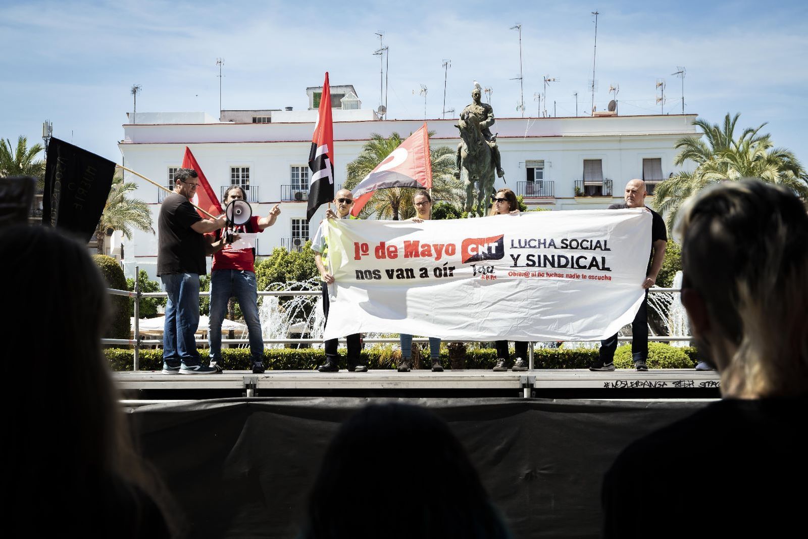Manifestación del Primero de Mayo en Jerez bajo el lema 'Sobran los motivos'