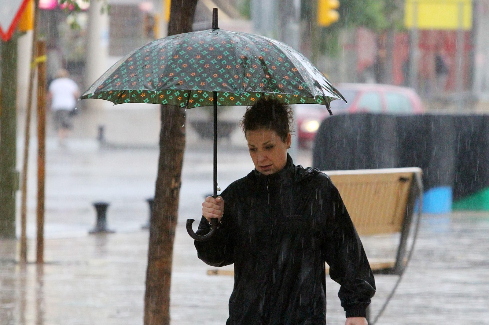 Imágenes del temporal de lluvia en Huelva.