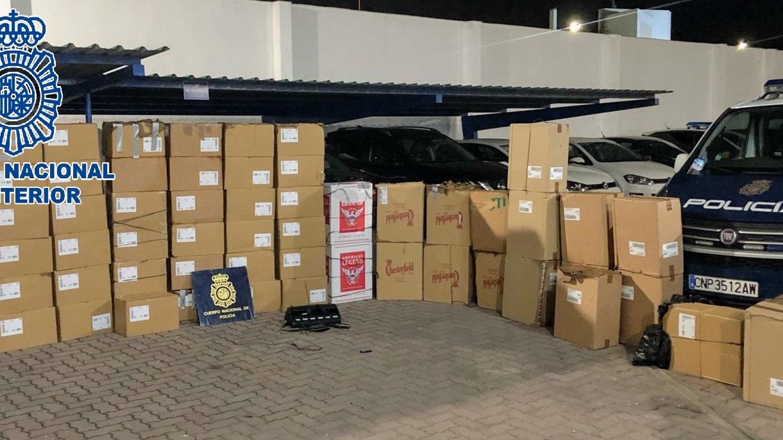 Una aprehensión de tabaco de contrabando por parte de las autoridades españolas.