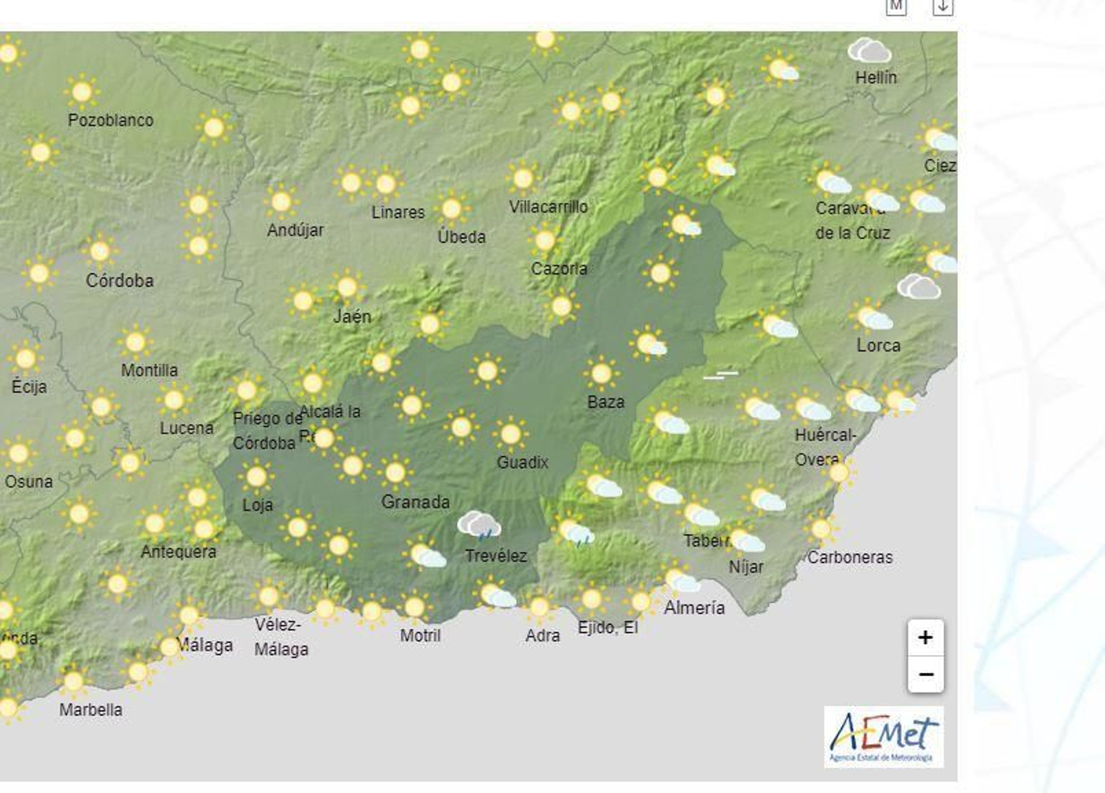 El Tiempo en Granada el 13 de junio de 2024 El Tiempo en Granada el 13 de junio de 2024