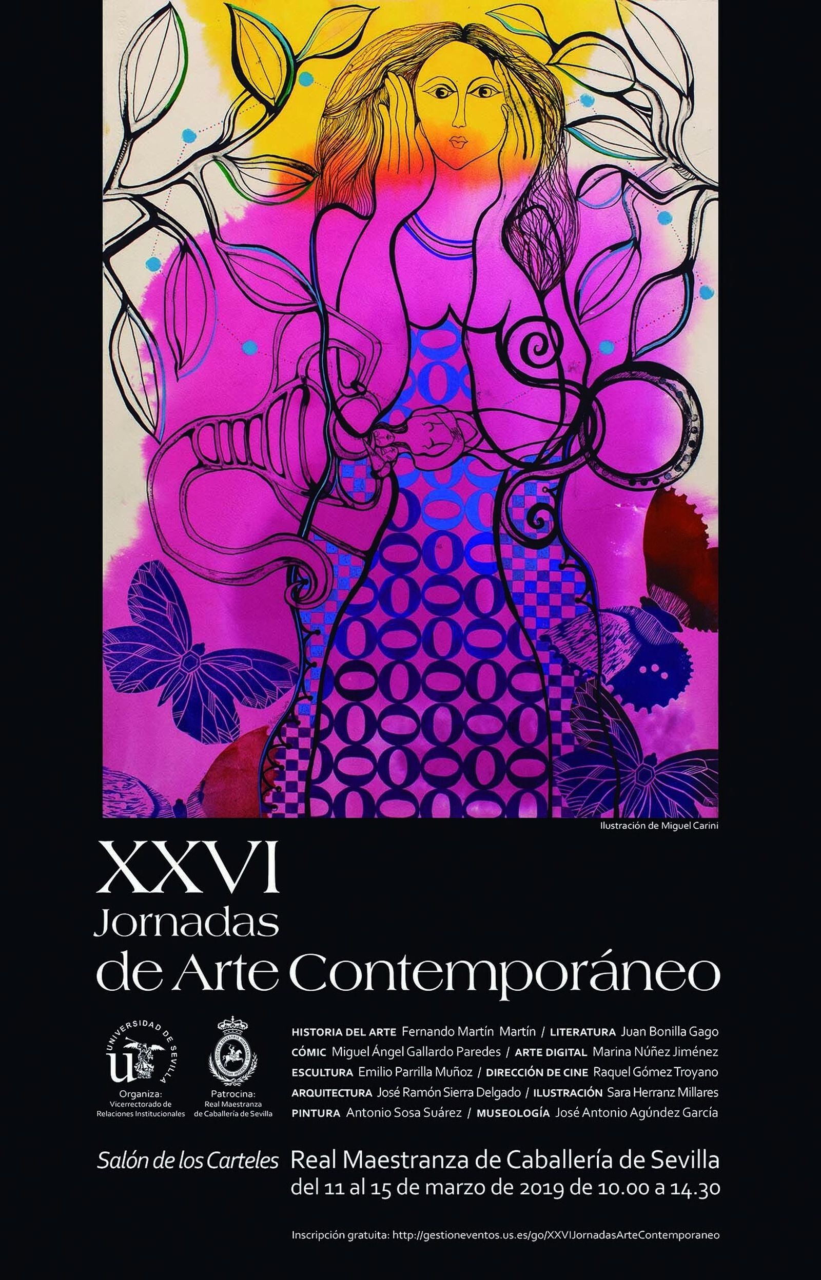 Cartel diseñado por Miguel Carini, artista afincado en Granada.