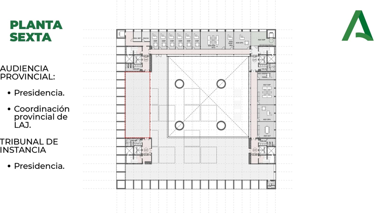 Distribución de la planta 6.
