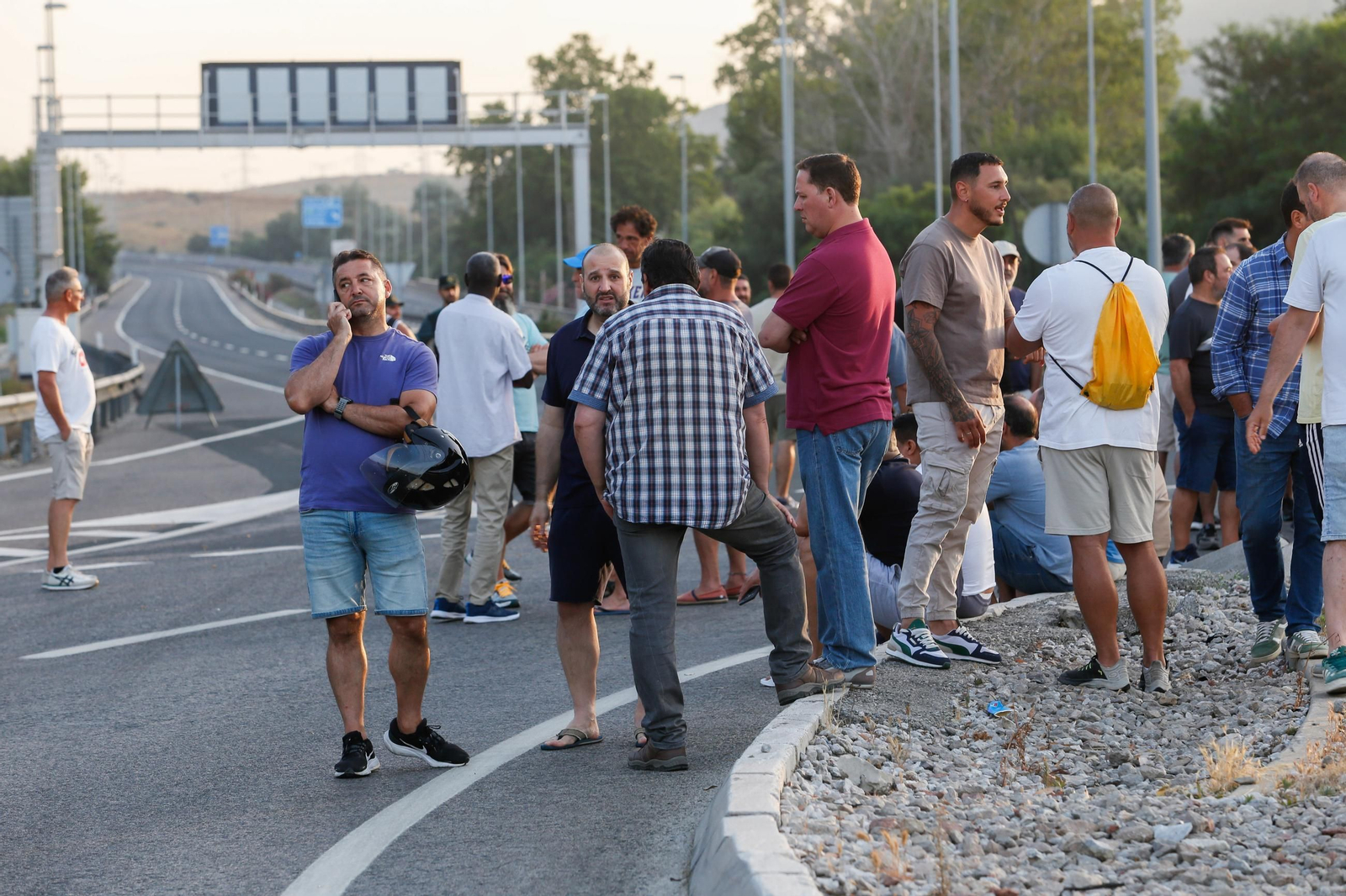 Las protestas por la huelga del metal este martes en el Campo de Gibraltar, en imágenes