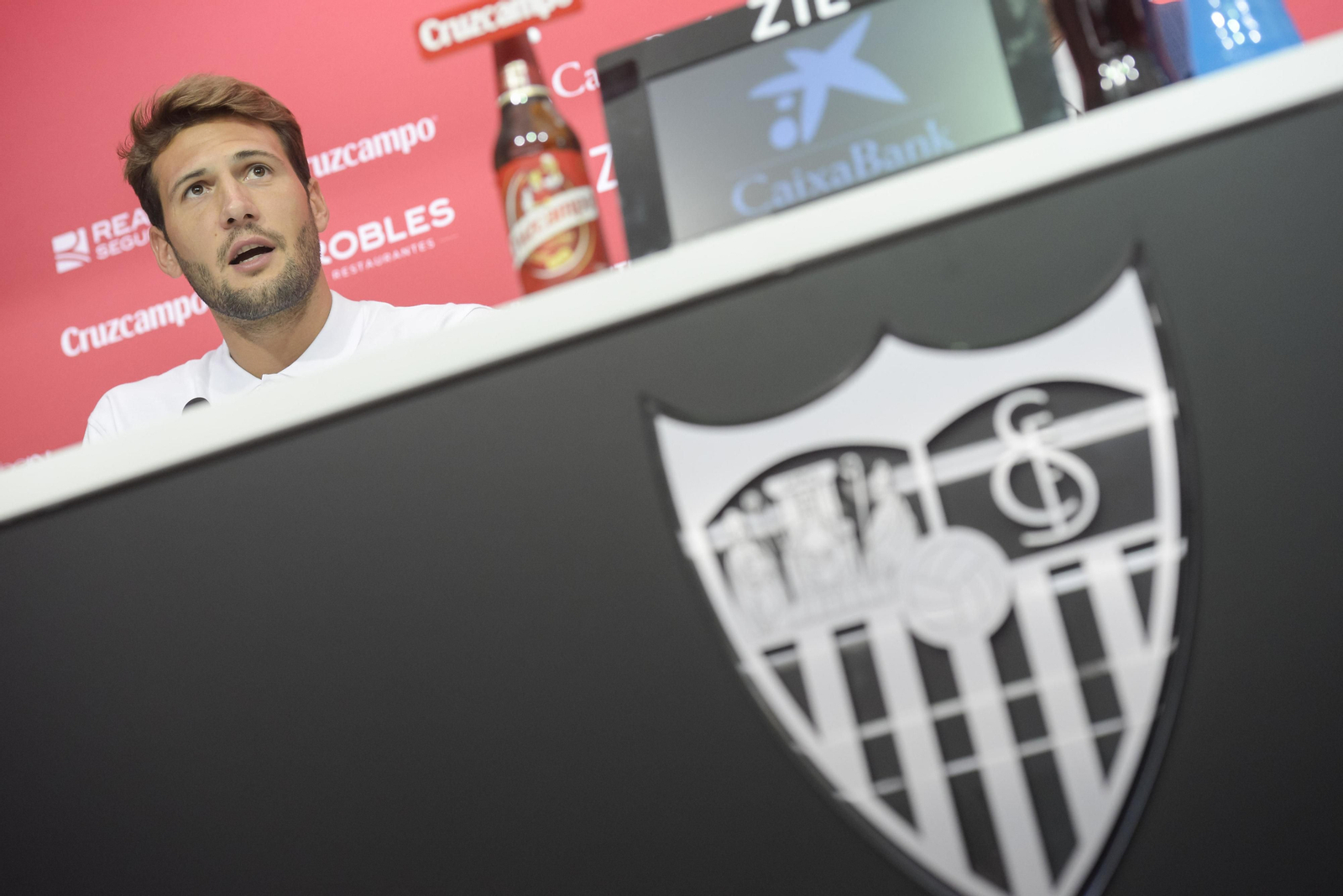 Franco Vázquez, durante una rueda de prensa de esta temporada.