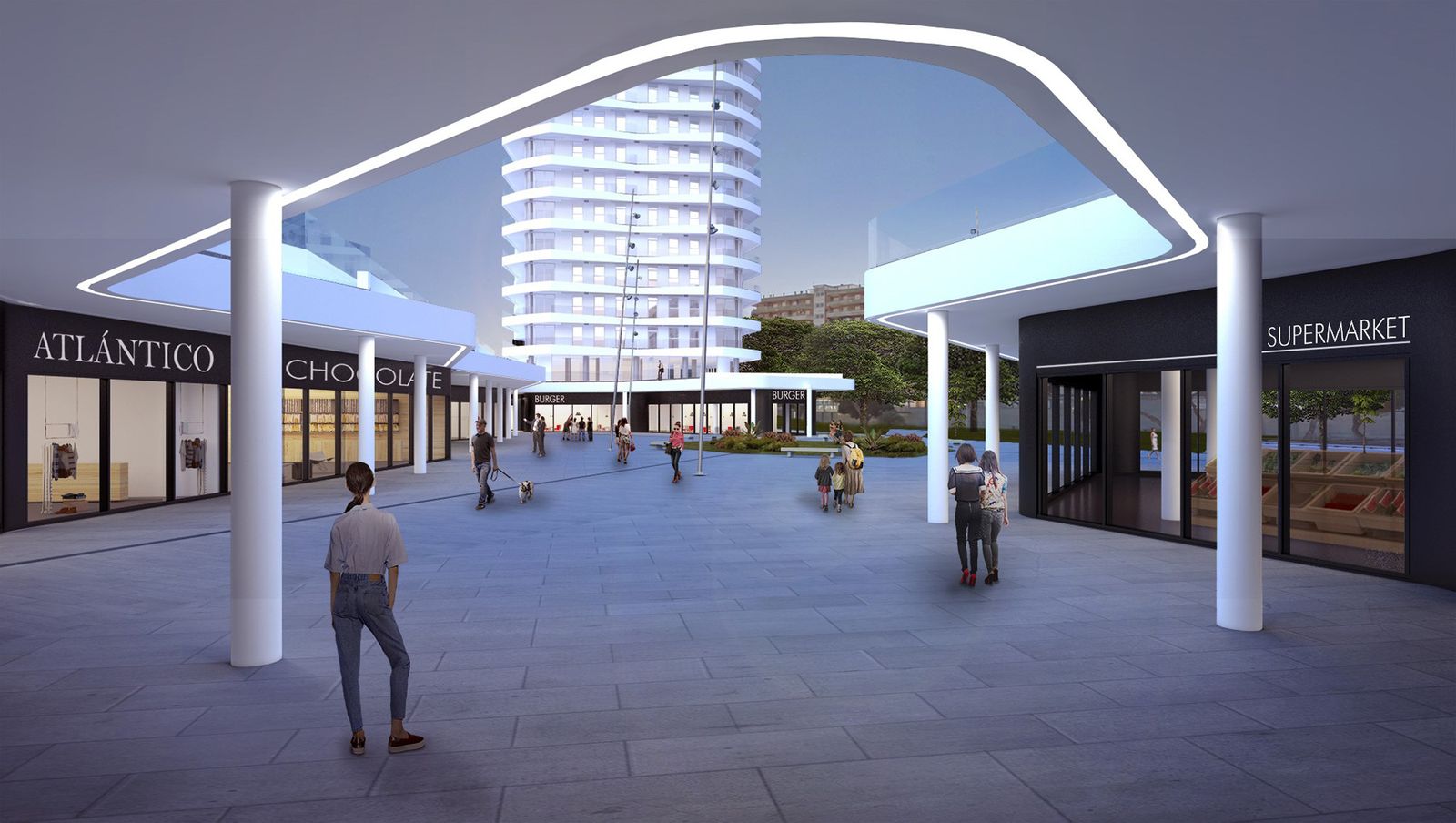 Imagen virtual del proyecto a pie de calle.