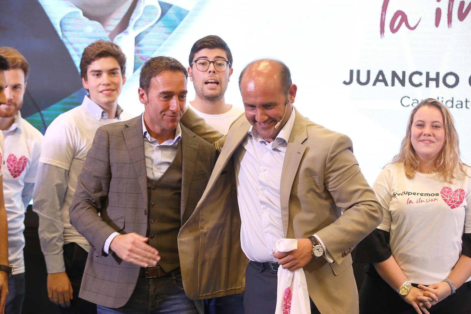 Juancho Ortiz, durante la presentación de su candidatura