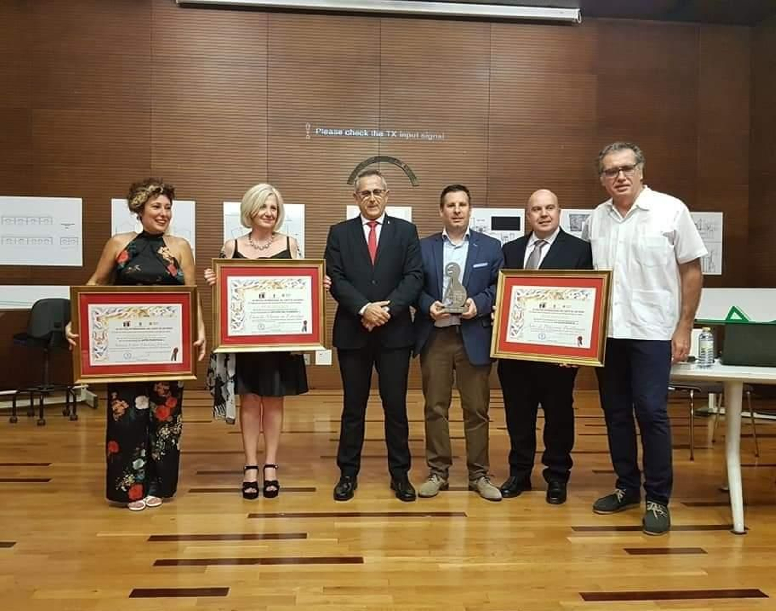 Recogida del premio en La Unión.