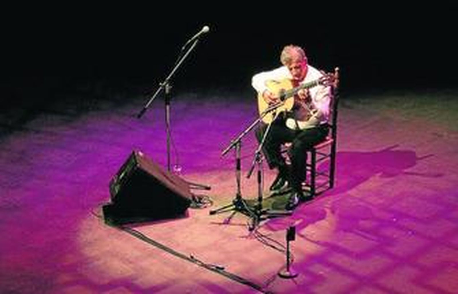 Niño Miguel, en un momento de su concierto de ayer, celebrado en el Teatro Central.