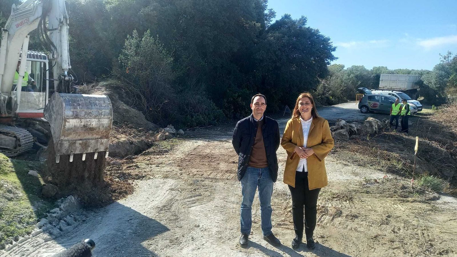 Visita a las obras de mejora del Camino de Guadalmoral.