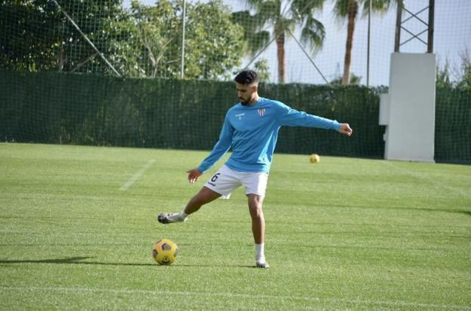 Moha durante un entrenamiento con el Vélez.