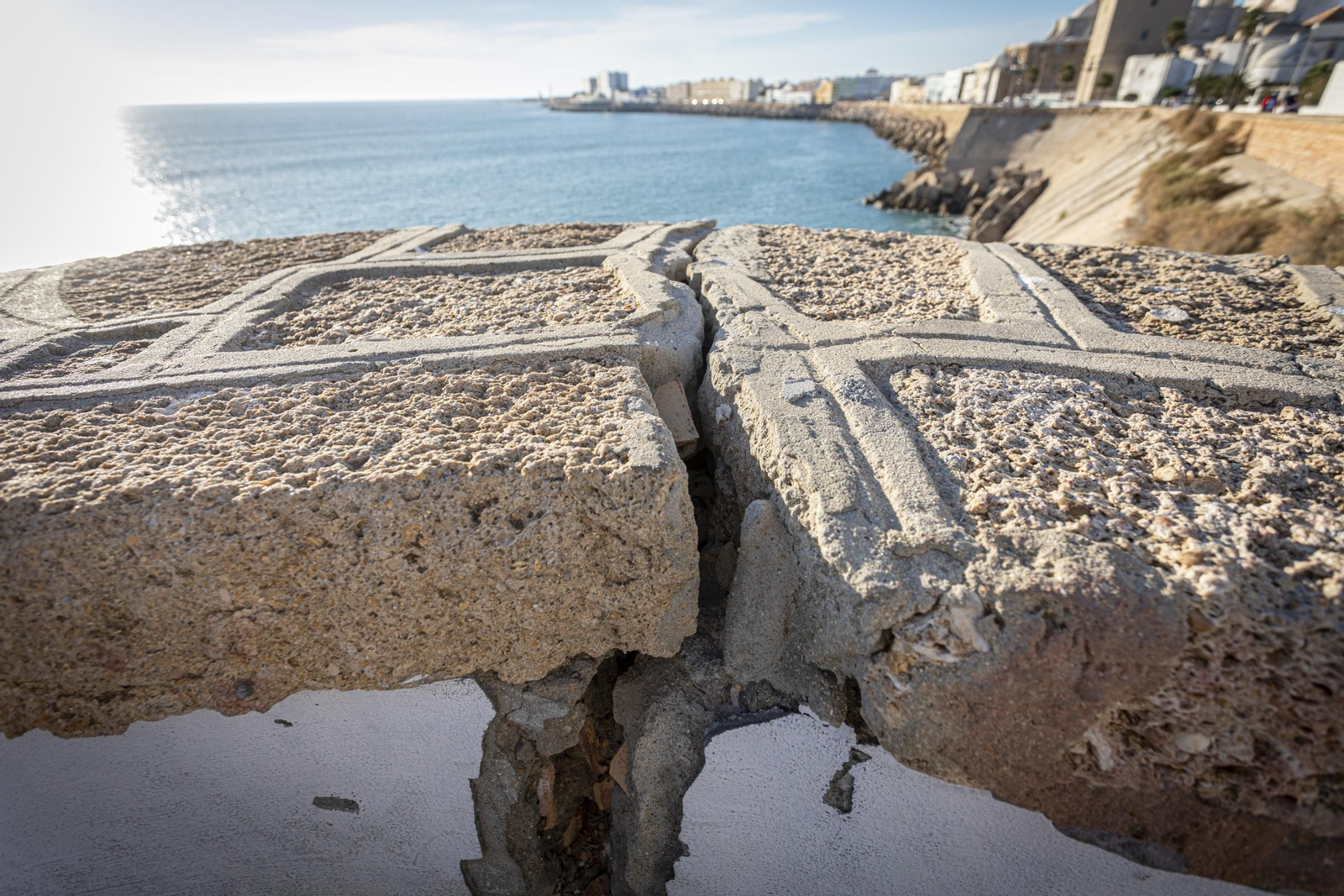 Imágenes del mal estado de la muralla del Campo del Sur