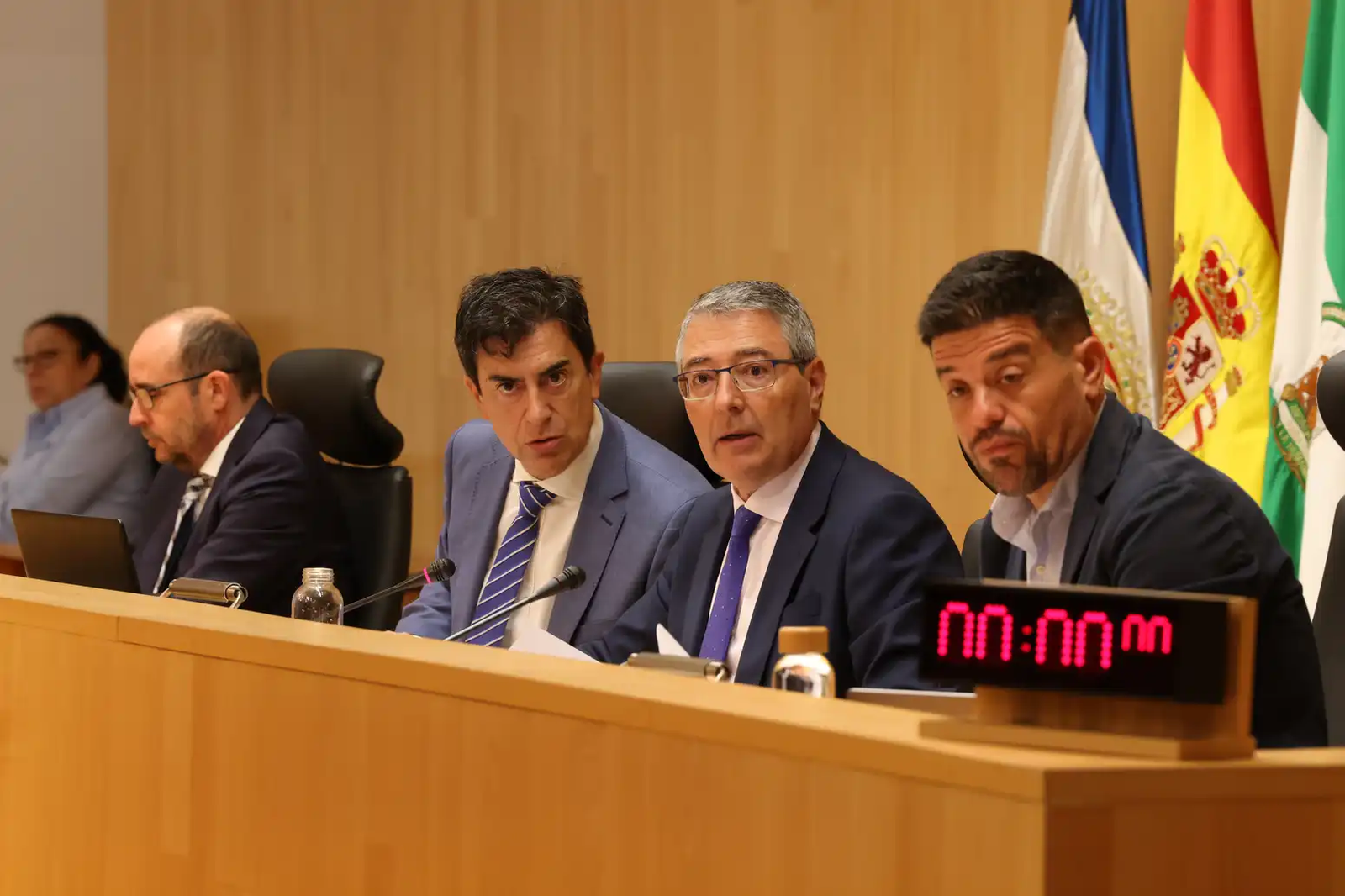 Francisco Salado, presidente de la Diputación de Málaga, durante el pleno.
