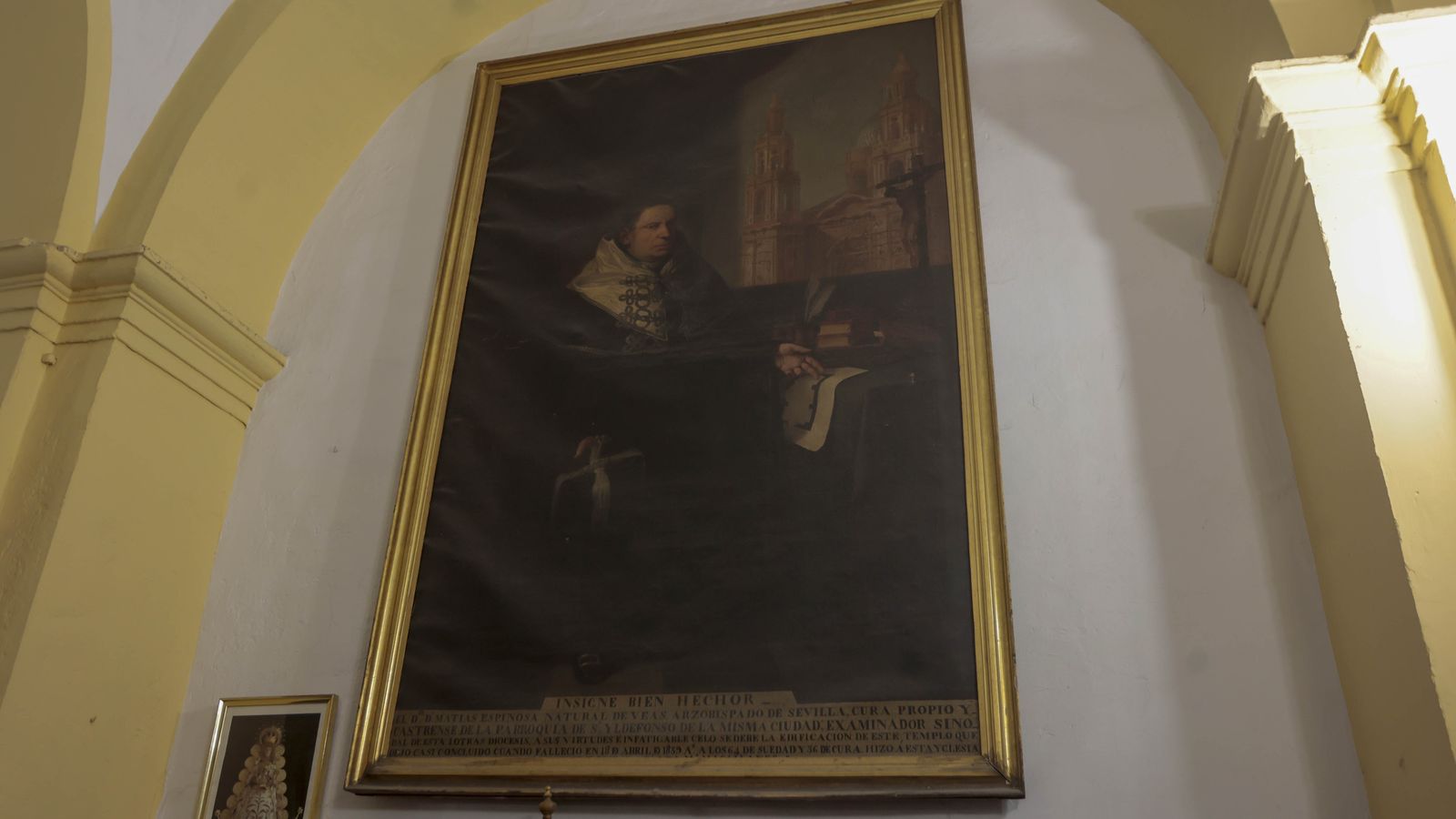 Cuadro qye representa al párroco Matías Espinosa