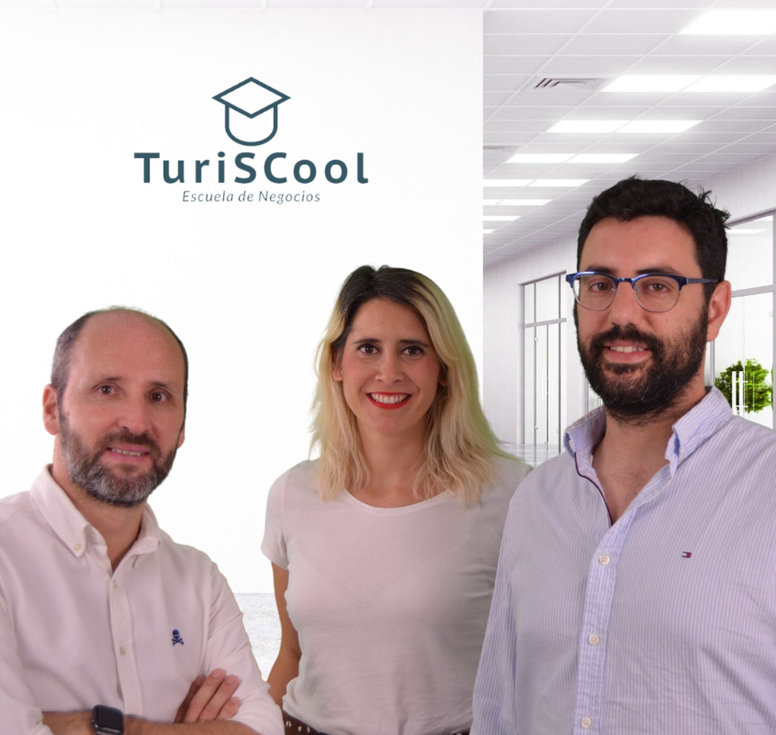 Nacho Ambel, CEO; Ana Monje, COO y Jesús Romero, CMO de TuriScool.