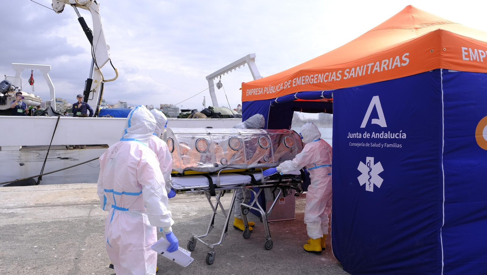 Ejercicio Marsec25 simulacro, en el Puerto de Almería, en imágenes