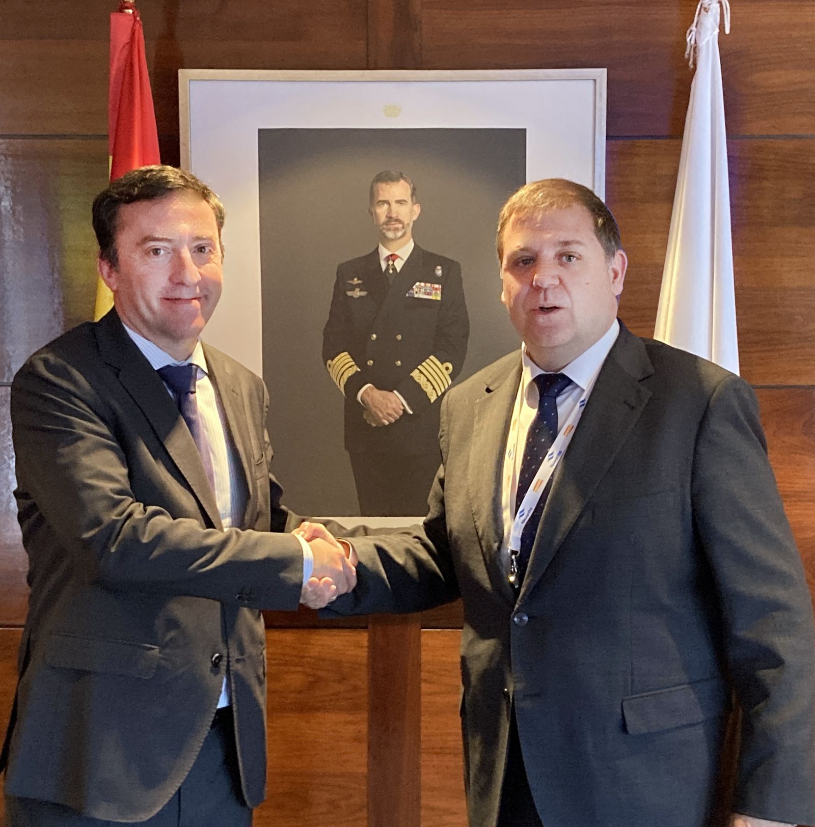 Ricardo Domínguez y Juan Manuel Serrano, presidentes de Navantia y Correos, respectivamente.