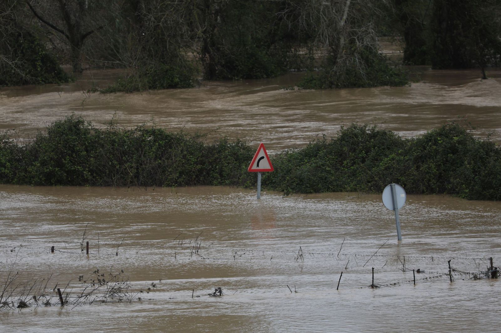 Fotos de las inundaciones y efectos de la borrasca Leonardo en Jimena y Tesorillo