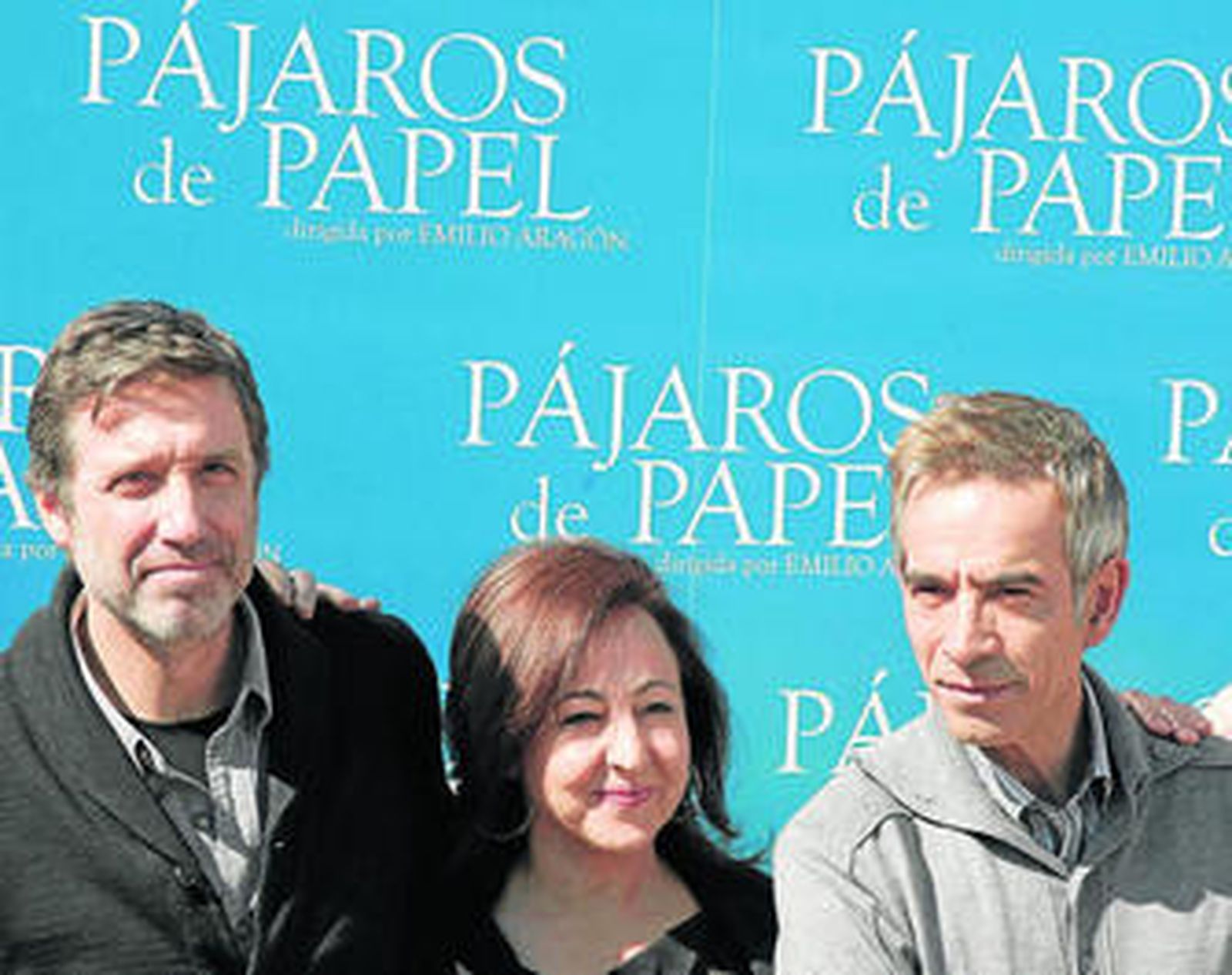 Emilio Aragón, Carmen Machi e Imanol Arias, ayer, en la presentación de la película.